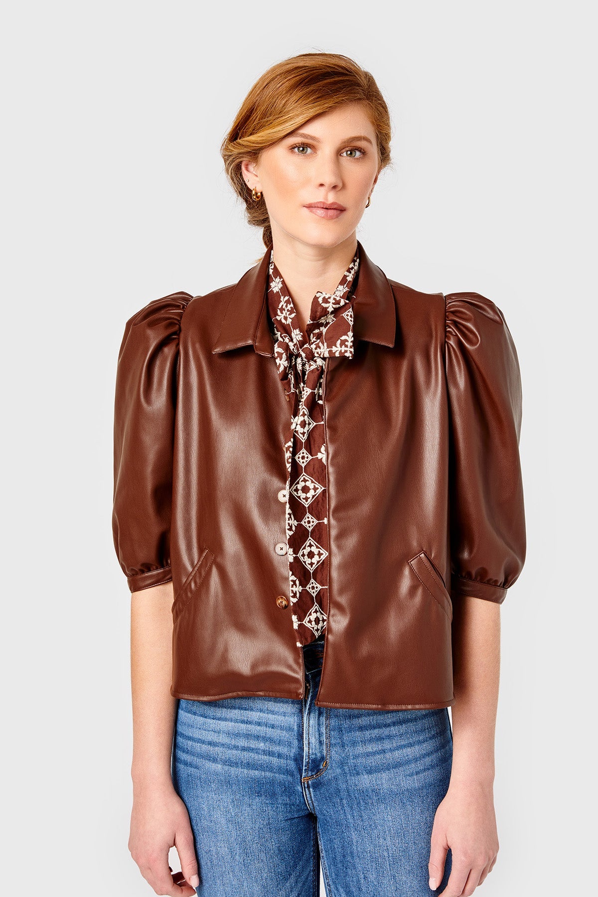 Colby Jacket-Faux Leather-Chicory by Cartolina