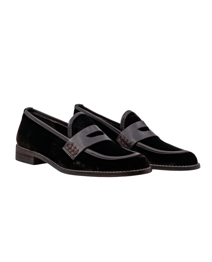 velvet chocolate loafer