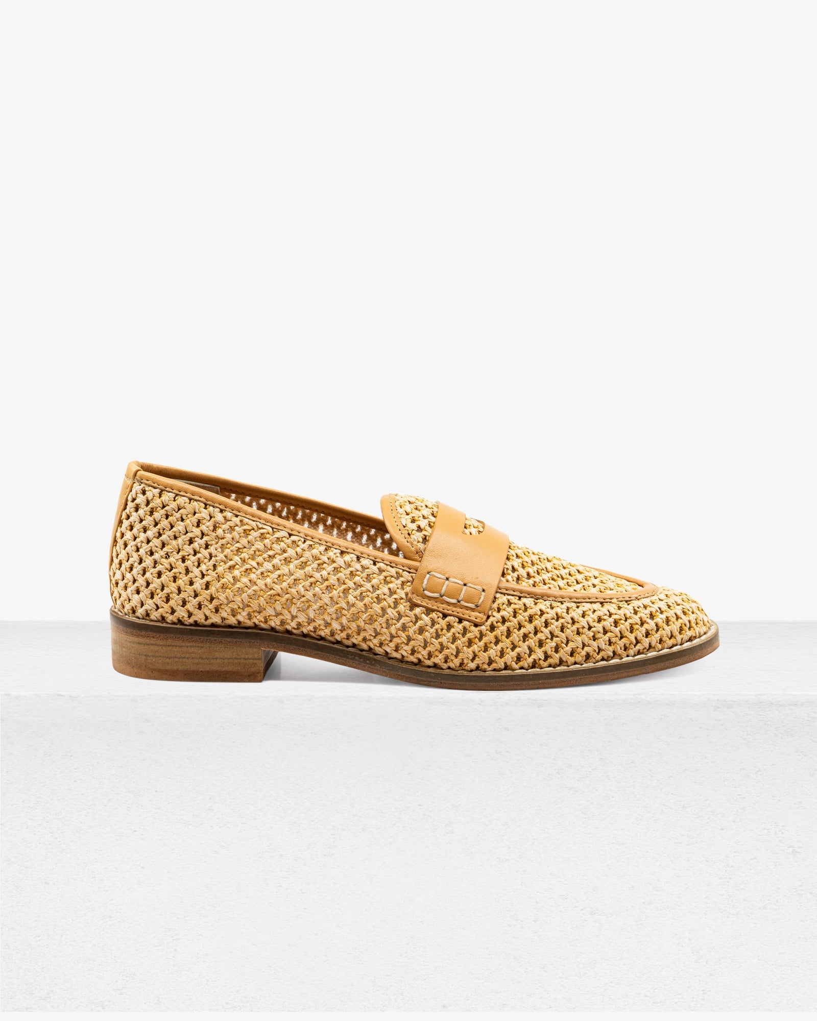 Camila Natural Raffia Loafer by Andrea Gomez