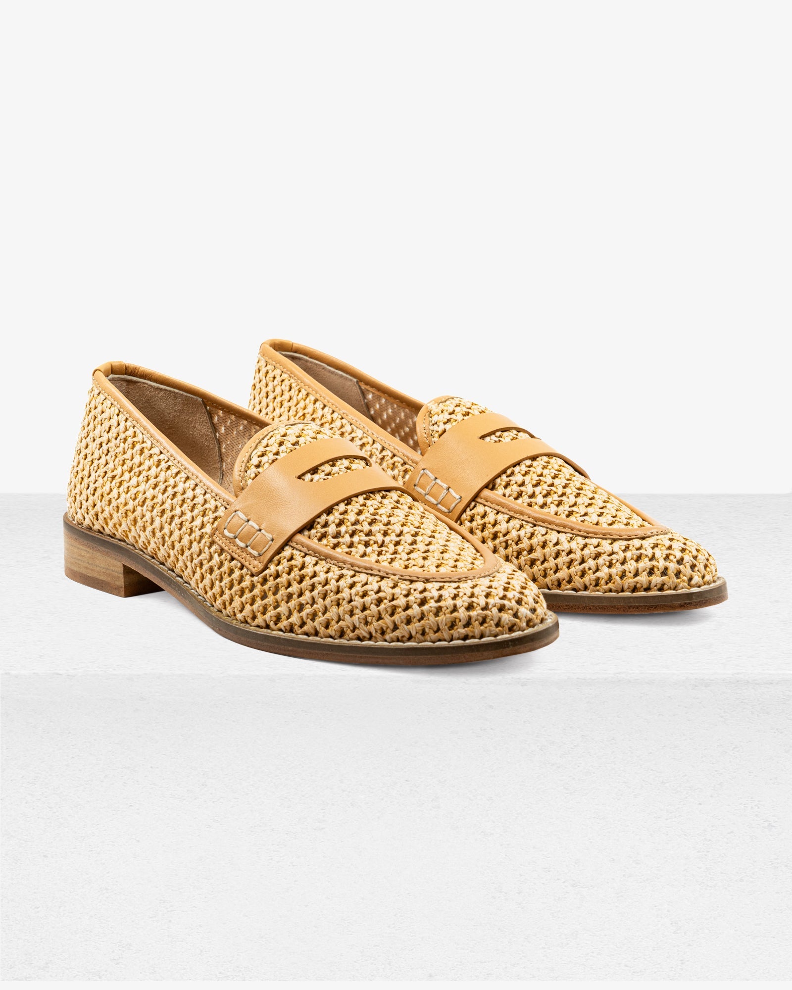 Camila Natural Raffia Loafer by Andrea Gomez