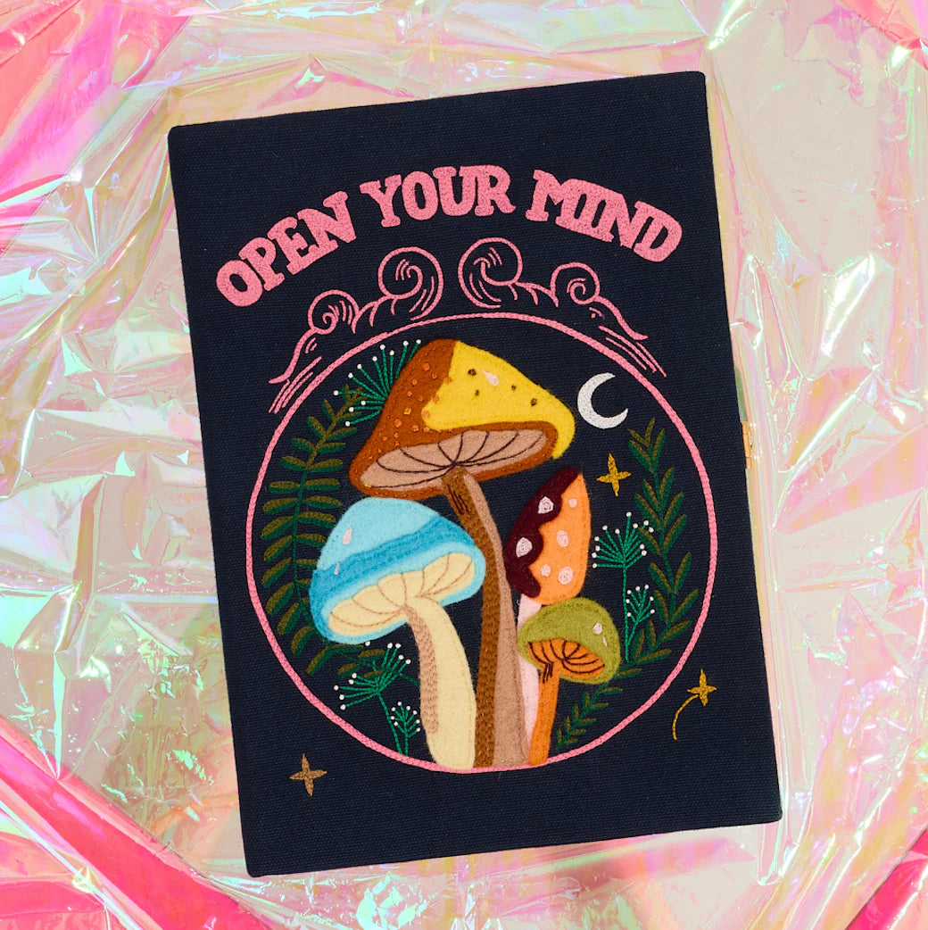 Open Your Mind Book Clutch (Navy) by Olympia Le-Tan