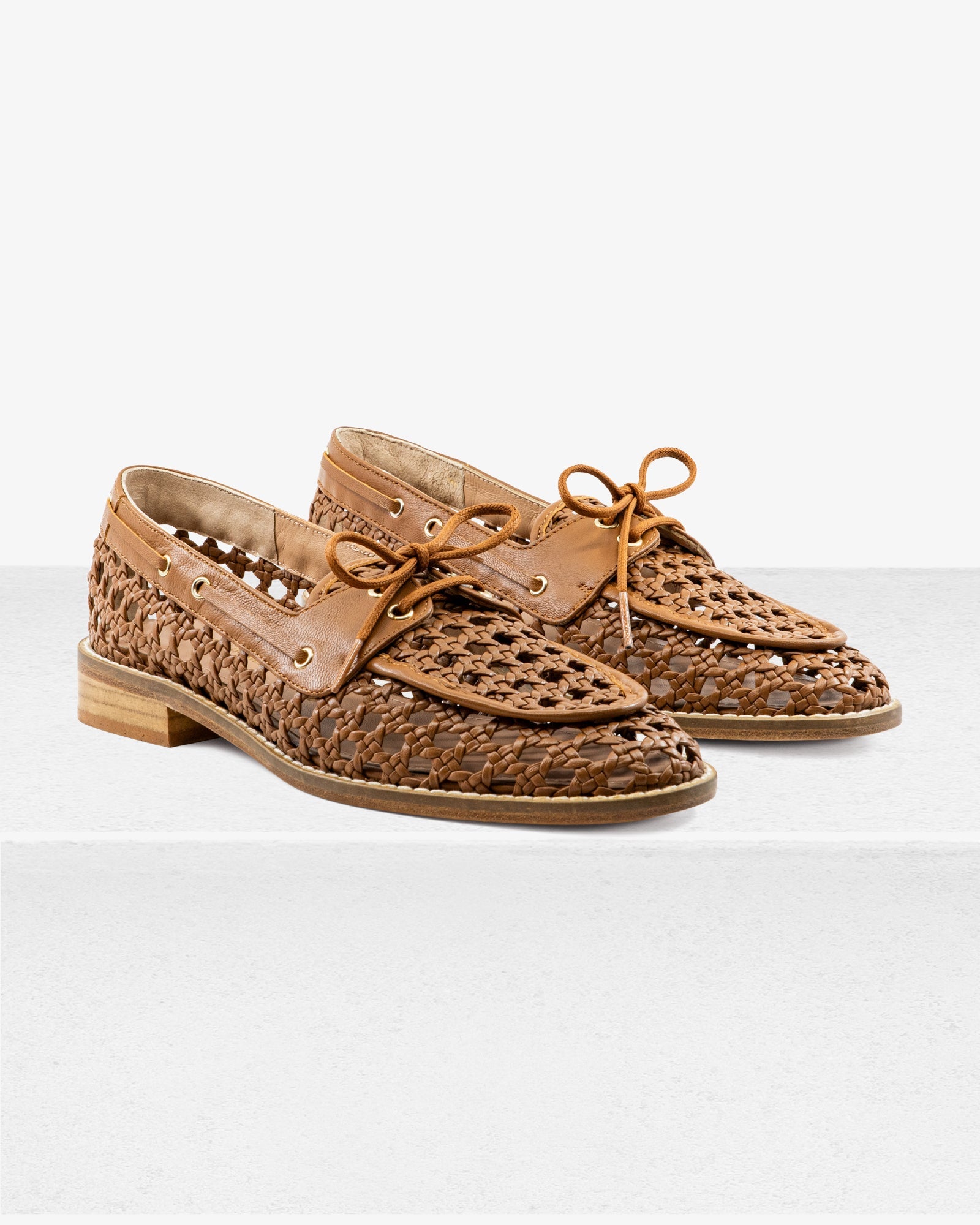 Carla Camel Leather Loafer by Andrea Gomez