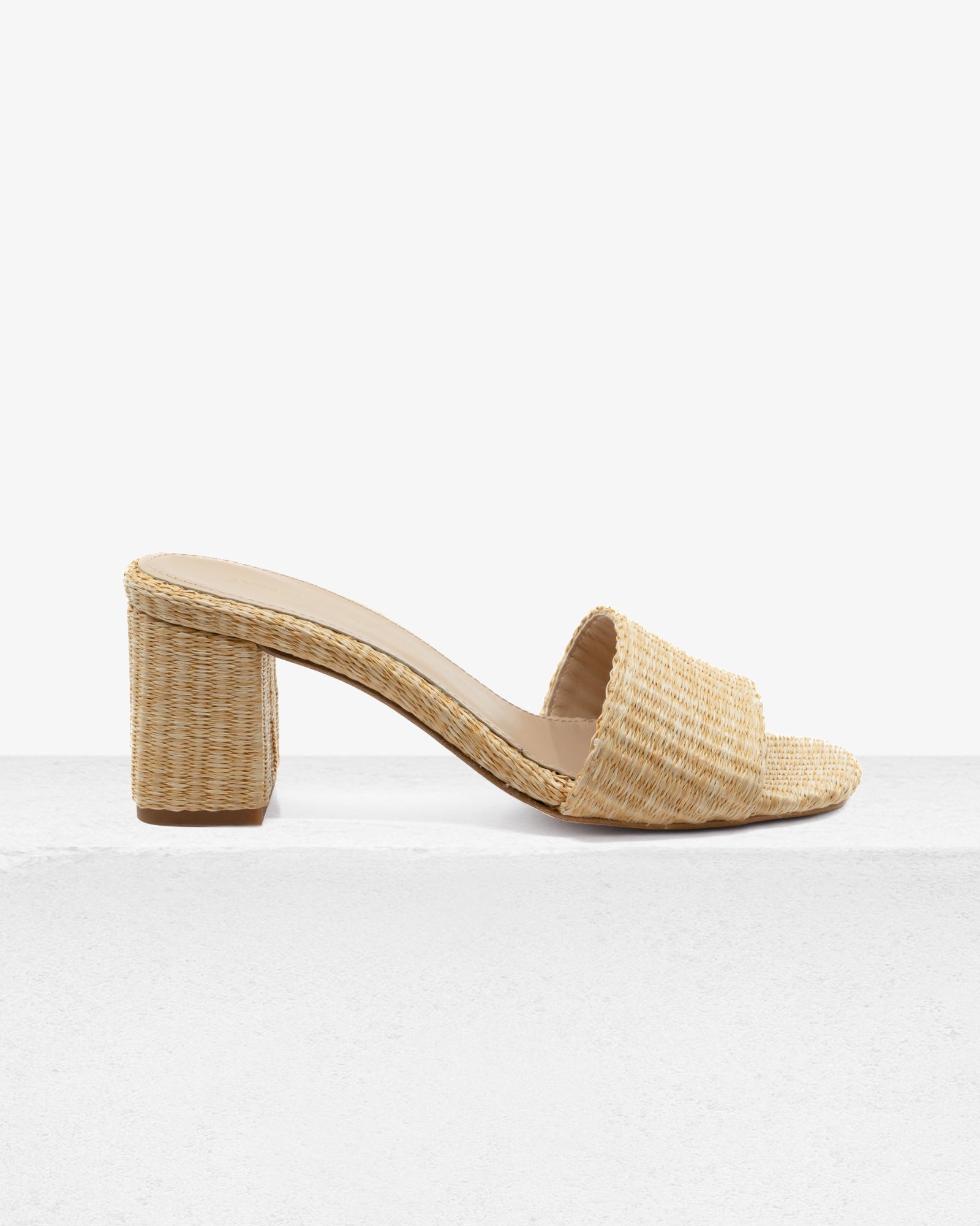 Claudia Natural Raffia Mule by Andrea Gomez