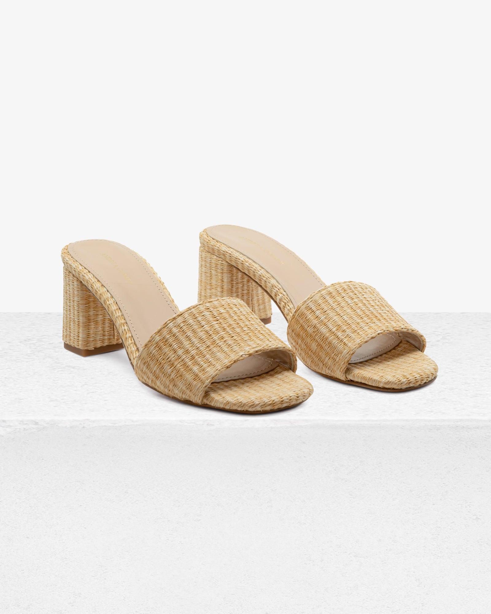 Claudia Natural Raffia Mule by Andrea Gomez