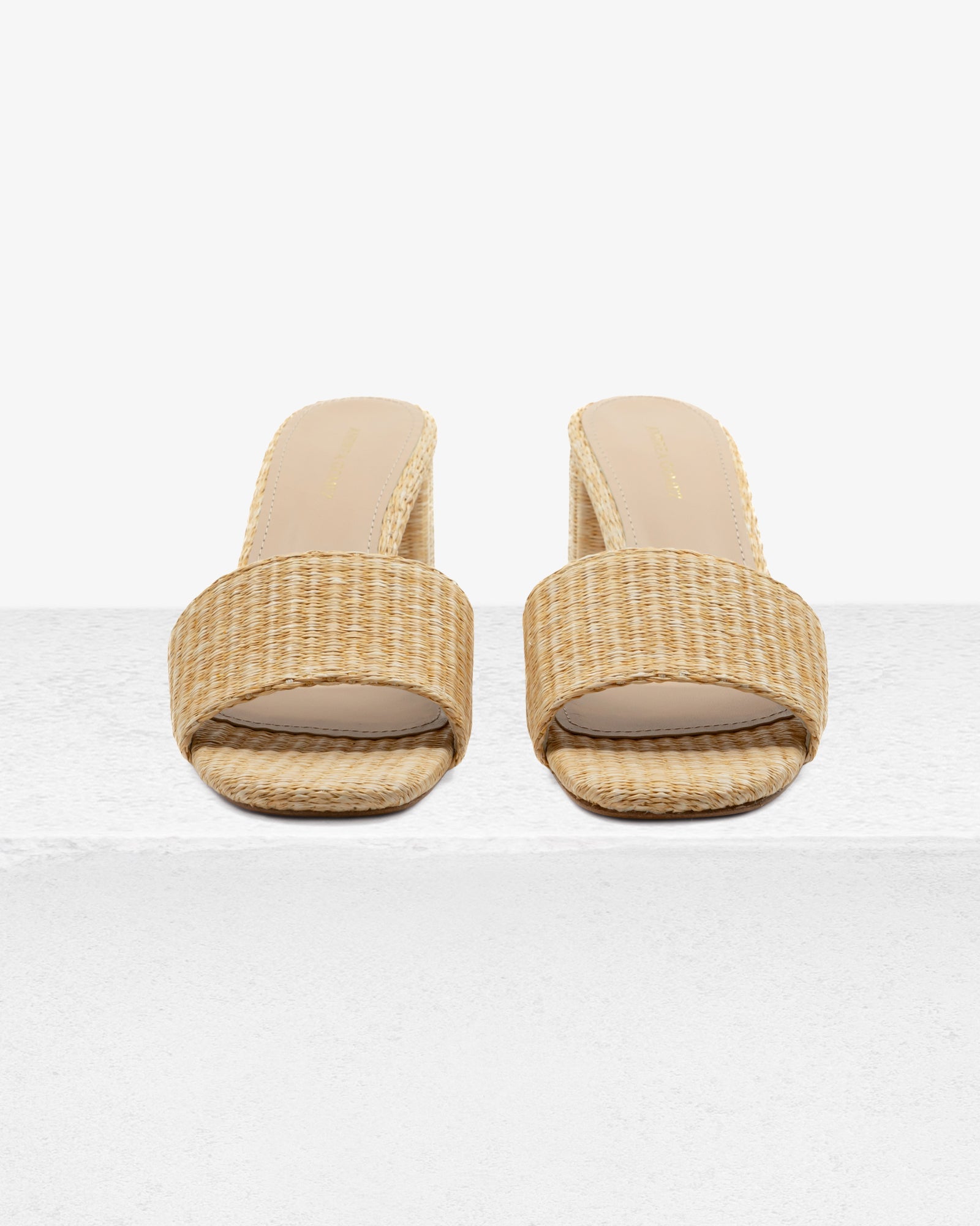 Claudia Natural Raffia Mule by Andrea Gomez