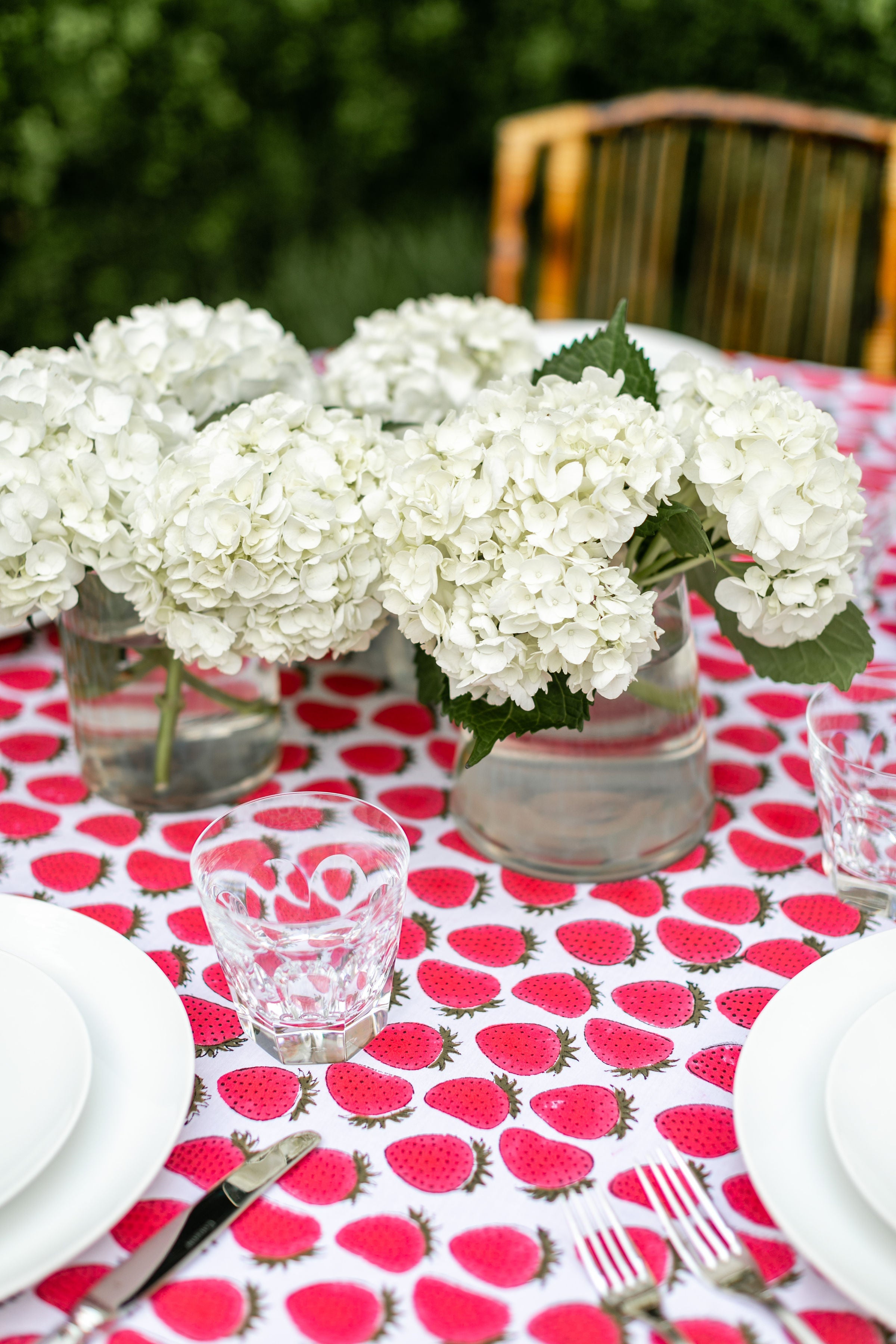 Wild Strawberry Tablecloth by Holly Harris Designs