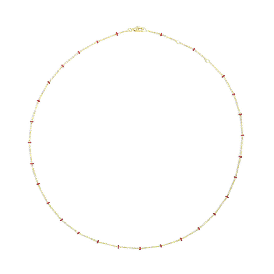 Coastal Enamel Necklace - Red by George Francis