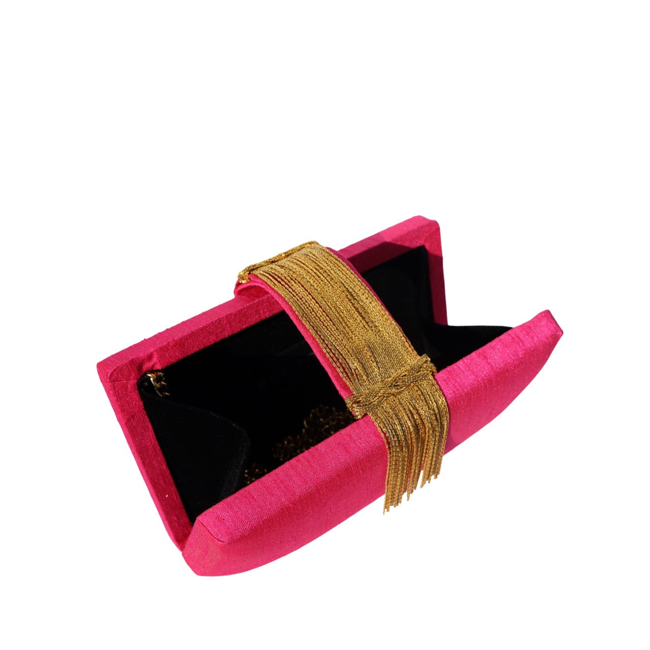 Cranberry Sauce Fringe Clutch by Simitri