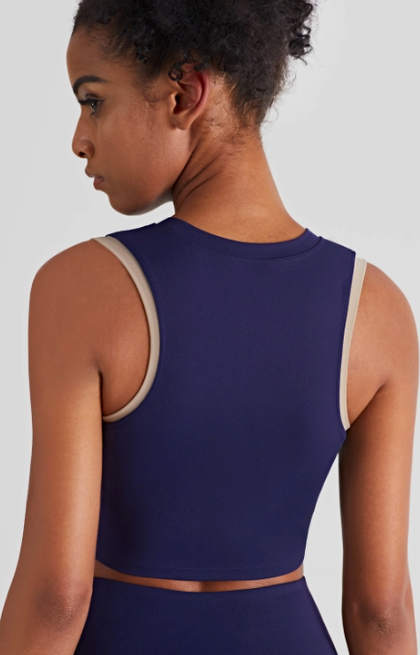 Cyber Contrast- Color Tank Top Sports Bra by Urban Luxe Lifestyles