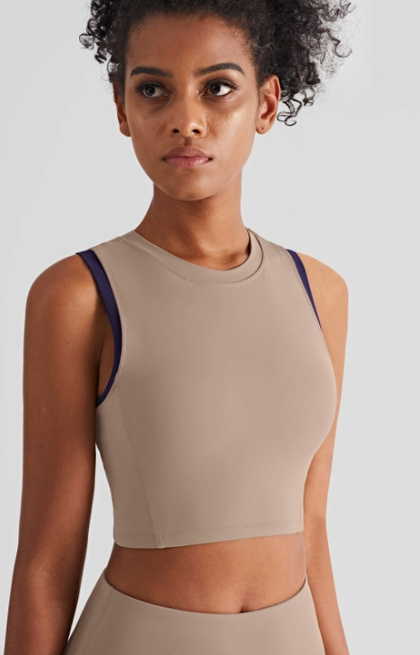 Cyber Contrast- Color Tank Top Sports Bra by Urban Luxe Lifestyles