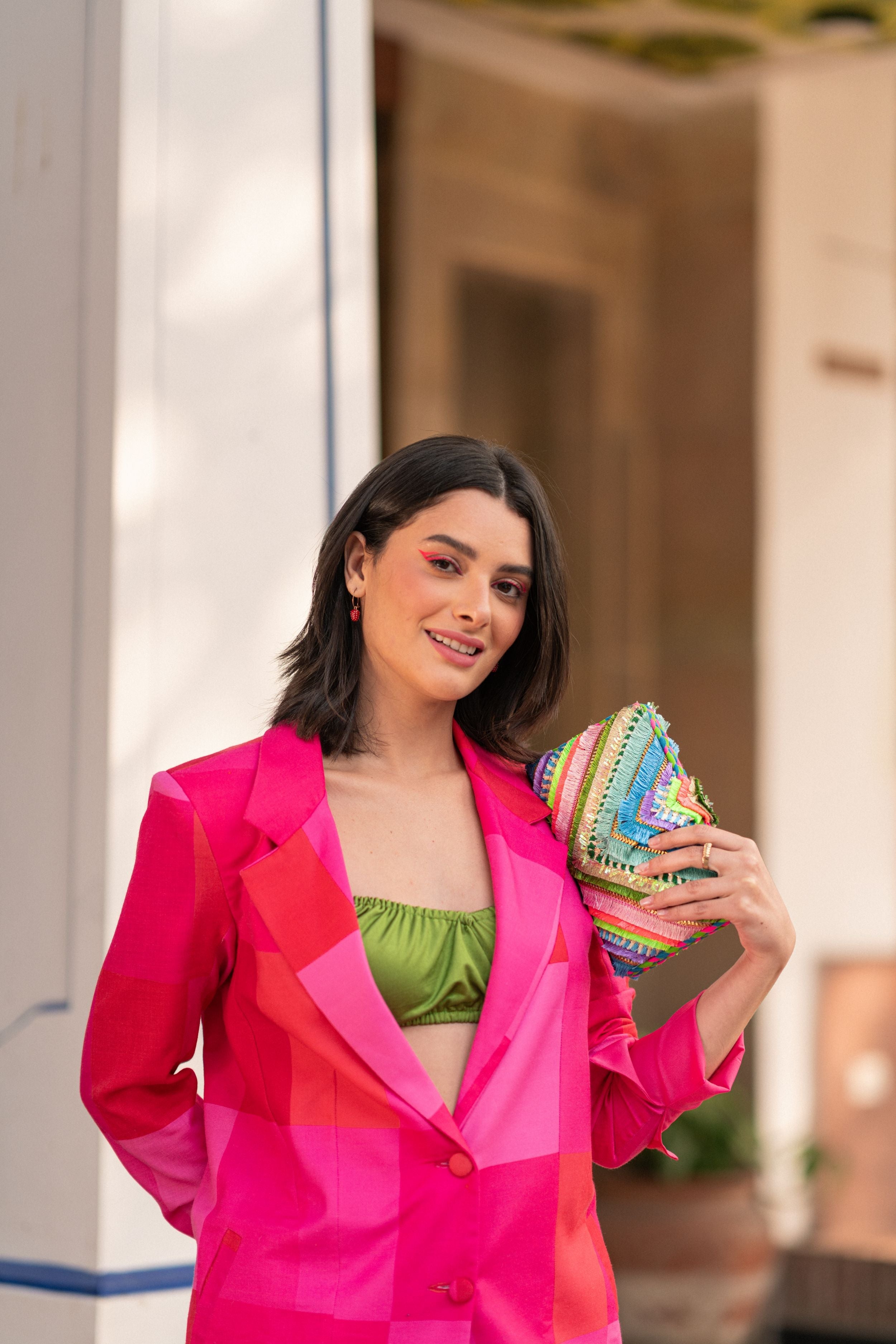 Tropical Frill Clutch by Simitri
