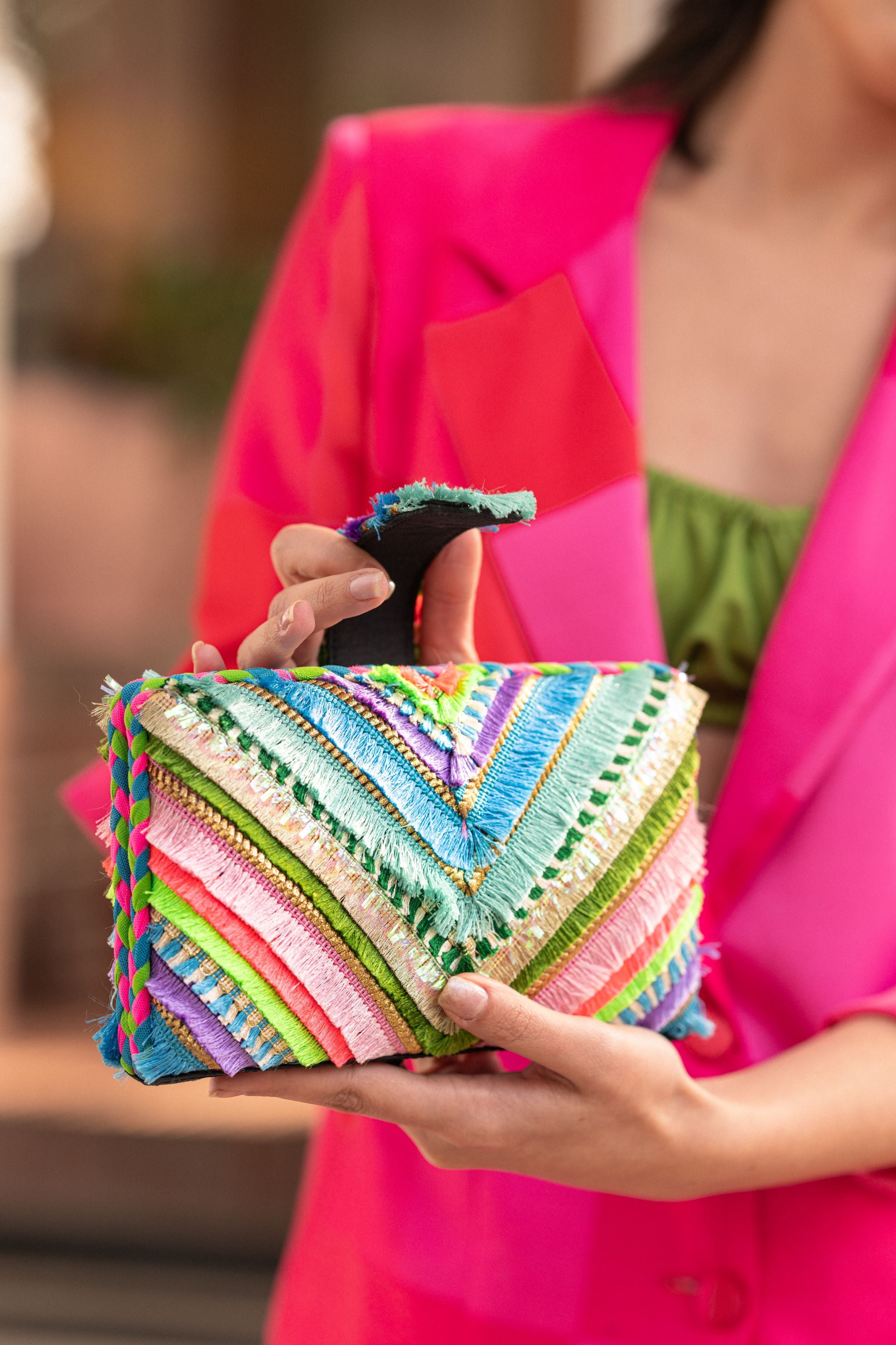 Tropical Frill Clutch by Simitri