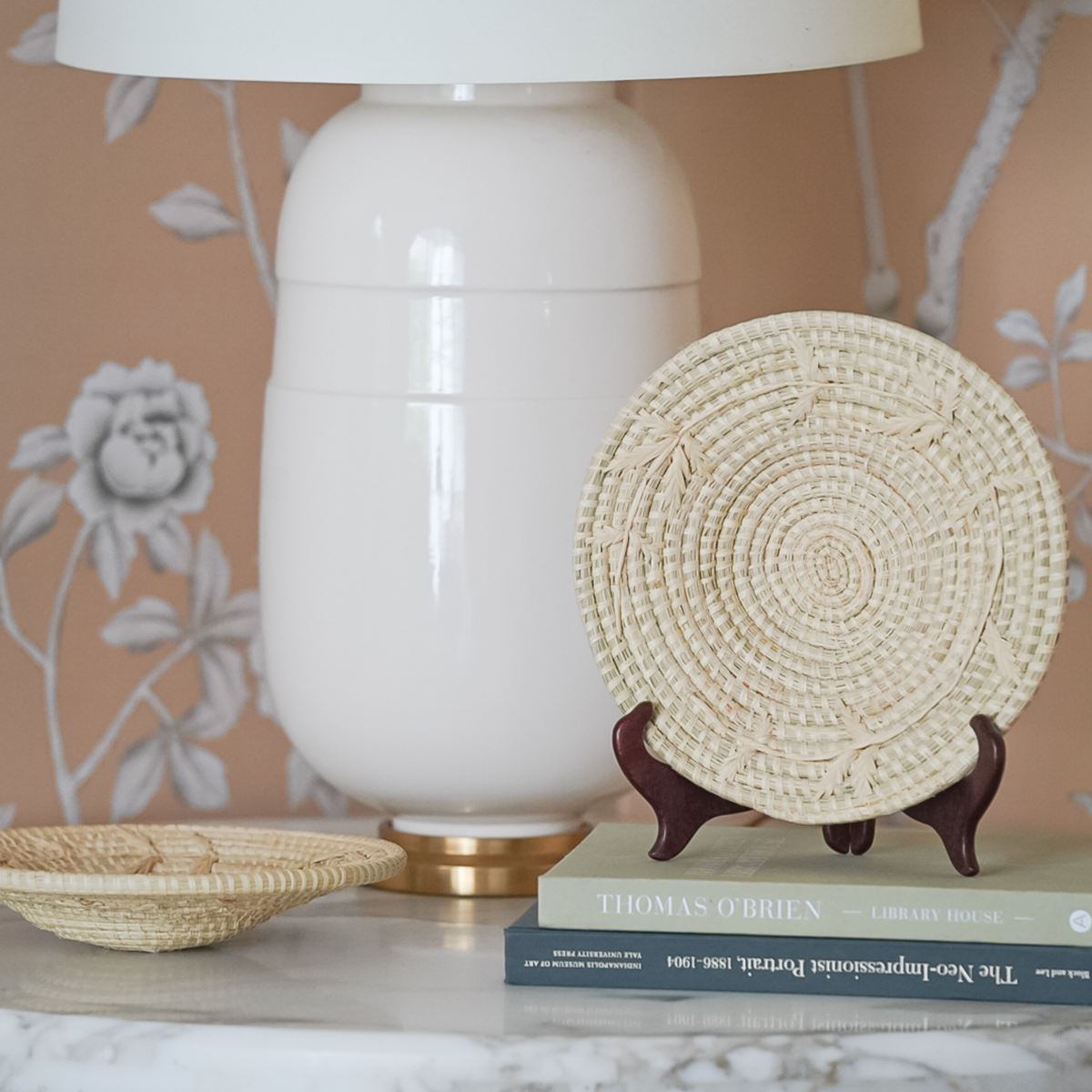 Embroidered Raffia Fruit Bowl - Thumbnail 3