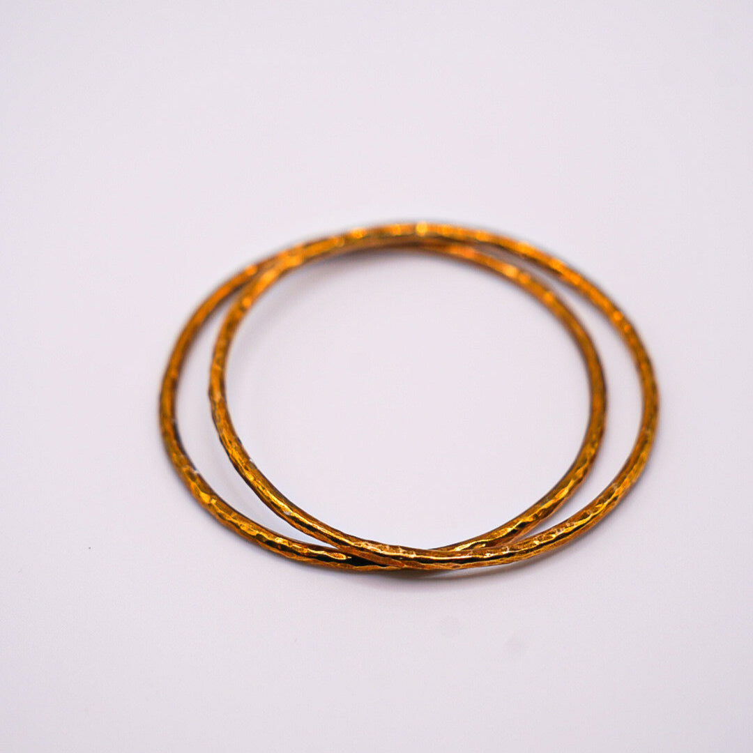 Hammered Brass Bangle by Akola