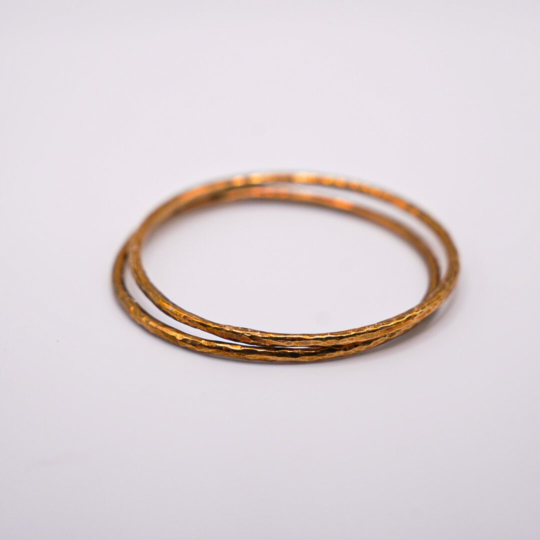 Hammered Brass Bangle by Akola
