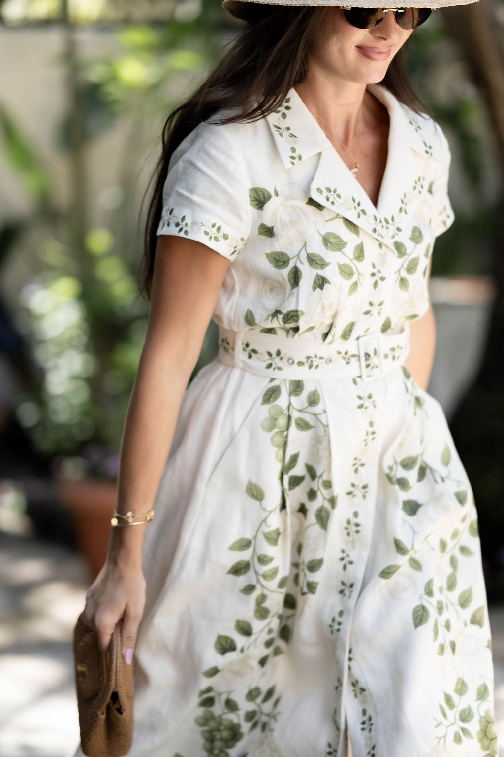 Lucy Belted Midi Collar Dress by Hermoza
