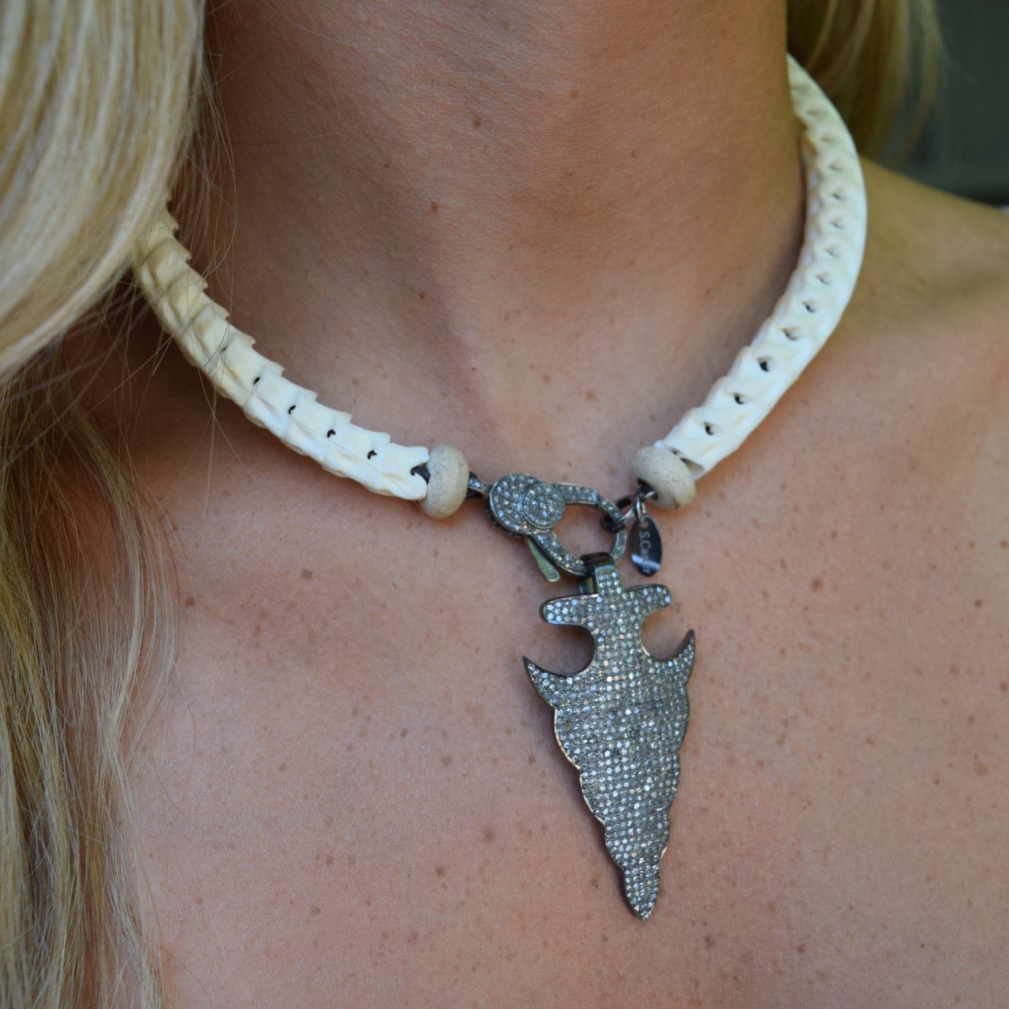 Snake Vertebrae Necklace by S. Carter Designs