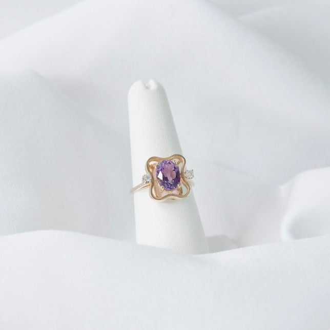 Ring Amethyst & Diamond by Zafiro