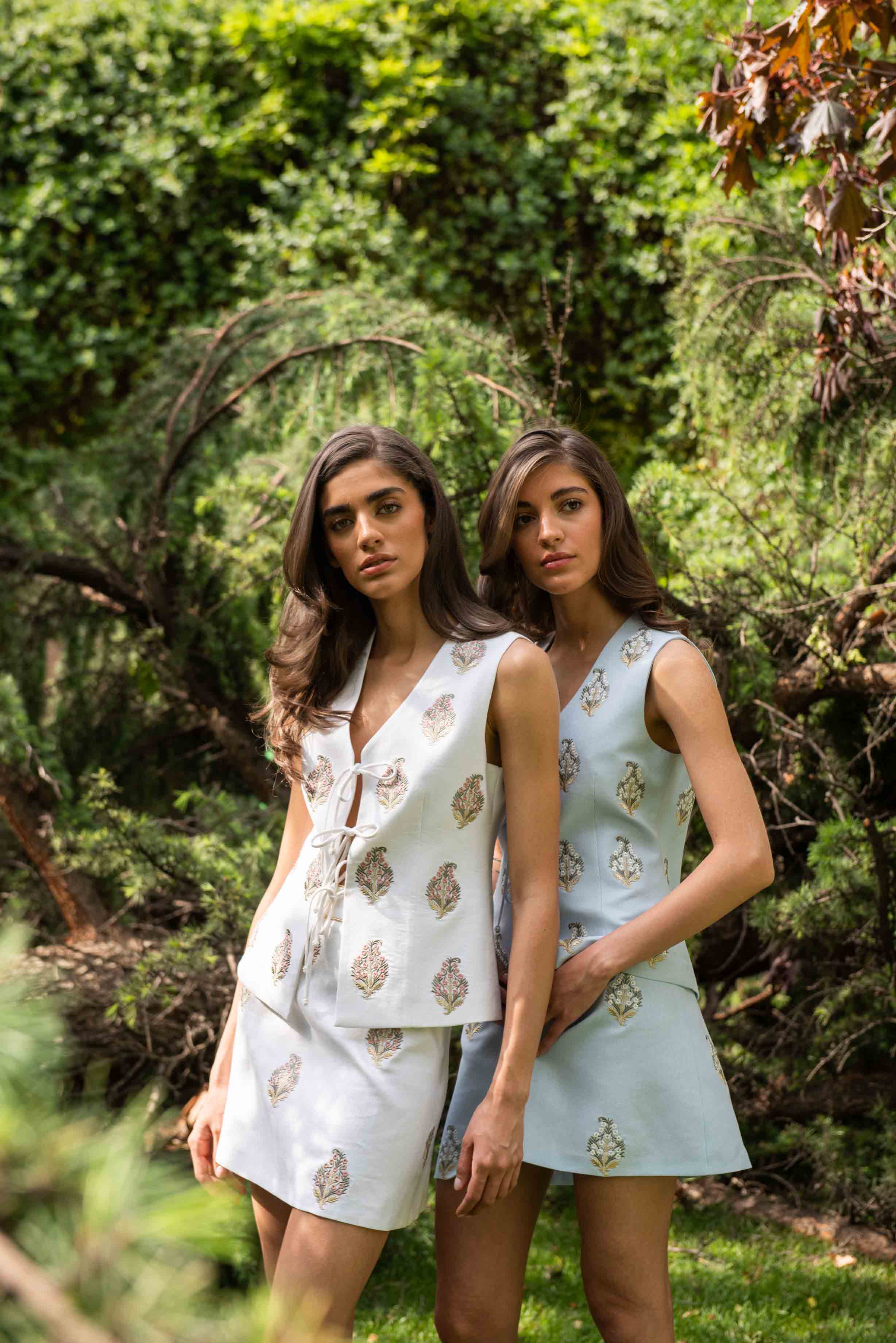 Sarv Vest - Blue & White by Rosewater House