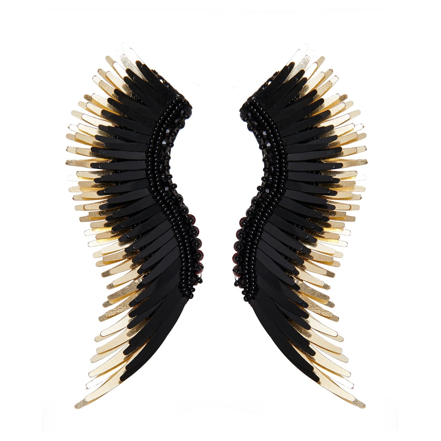 Madeline Earrings Black Gold by Mignonne Gavigan