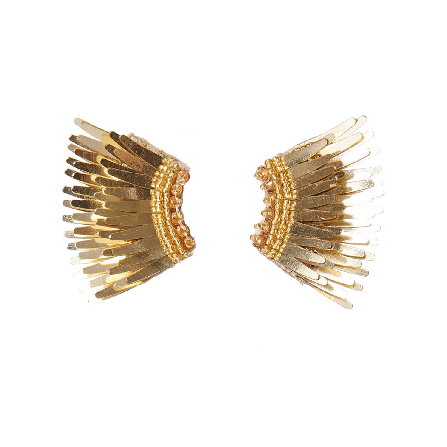 Metallic Mini Madeline Earrings Gold by Mignonne Gavigan