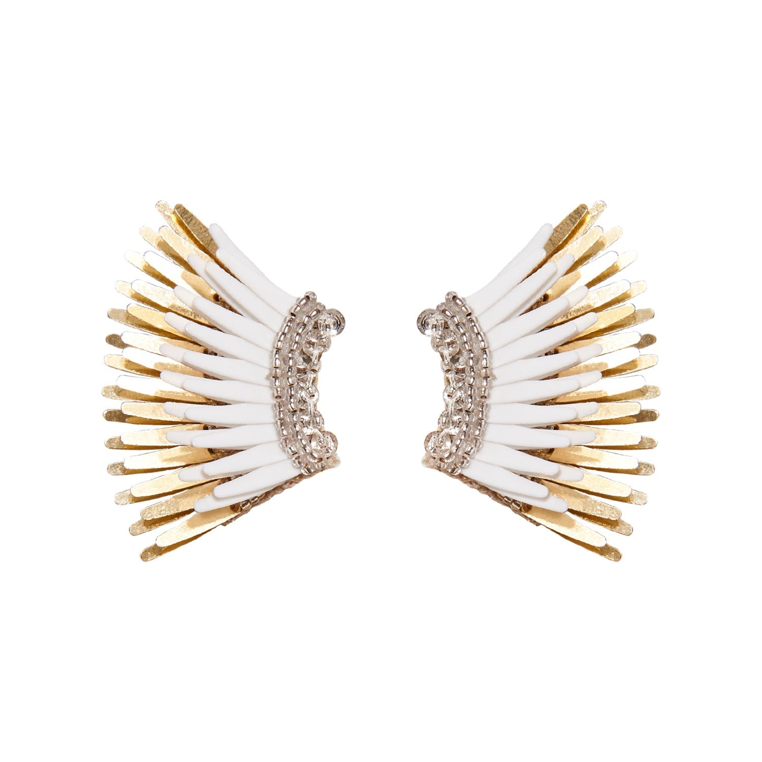 Mini Madeline Earrings White Gold by Mignonne Gavigan