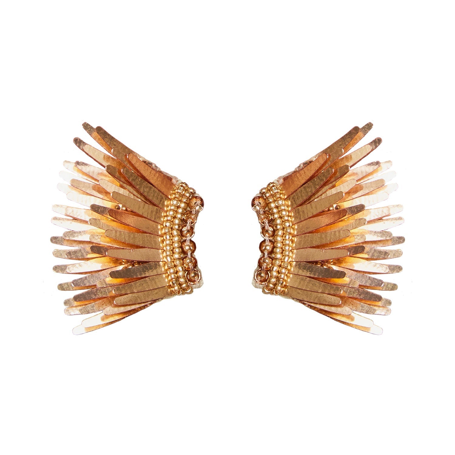 Metallic Mini Madeline Earrings Rose Gold by Mignonne Gavigan