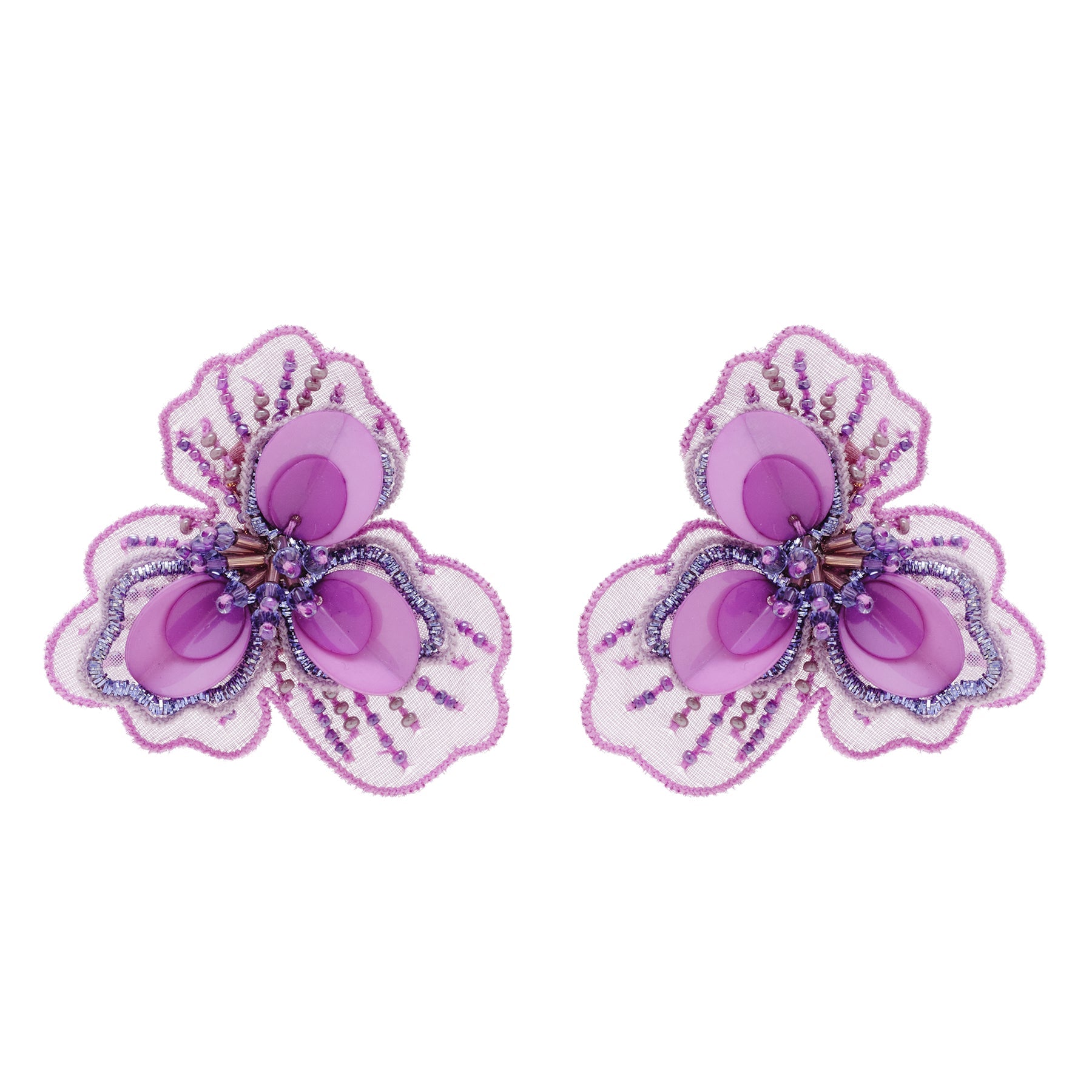 Poppy Stud Earrings Purple by Mignonne Gavigan