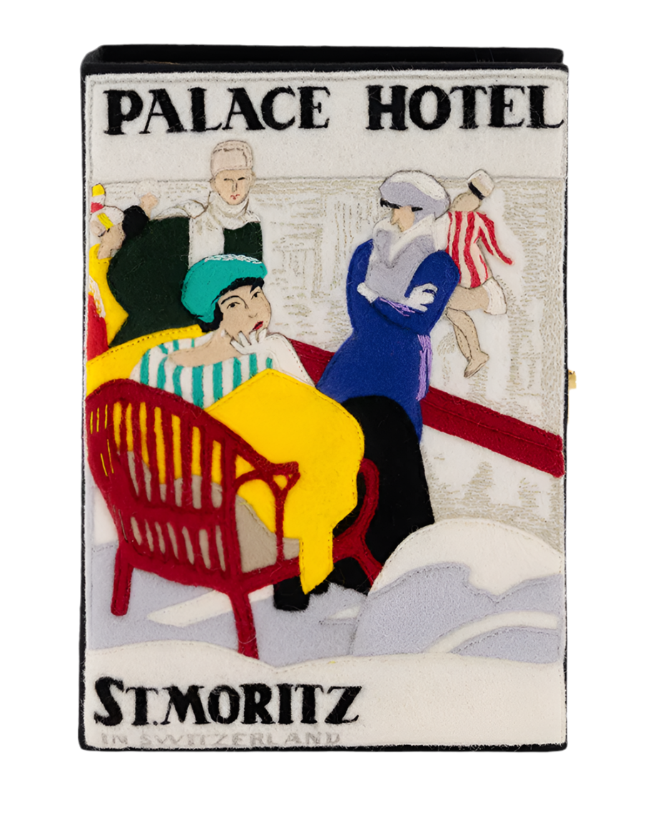 Palace Hotel St. Moritz Book Clutch by Olympia Le-Tan