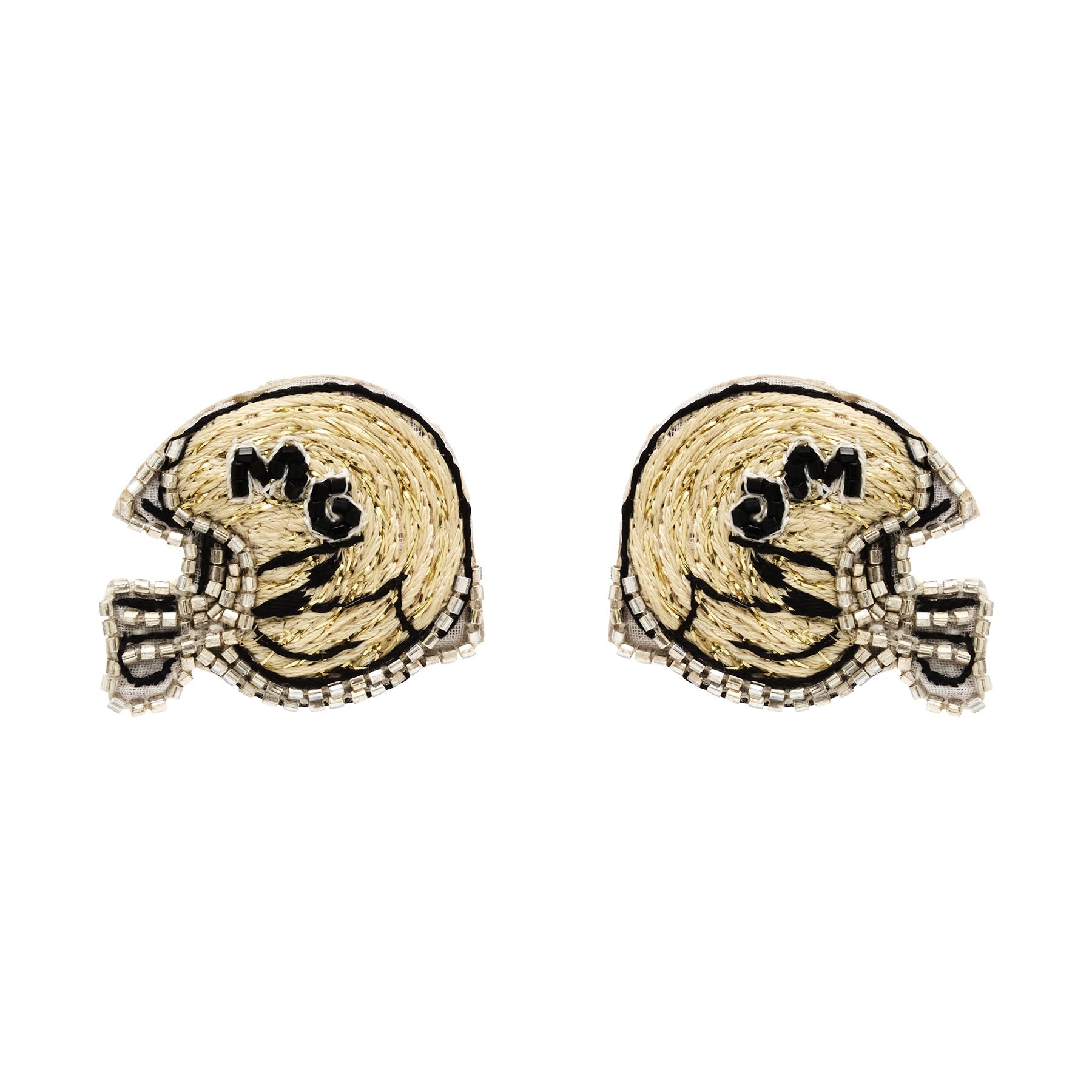 Football Helmet Studs Gold by Mignonne Gavigan