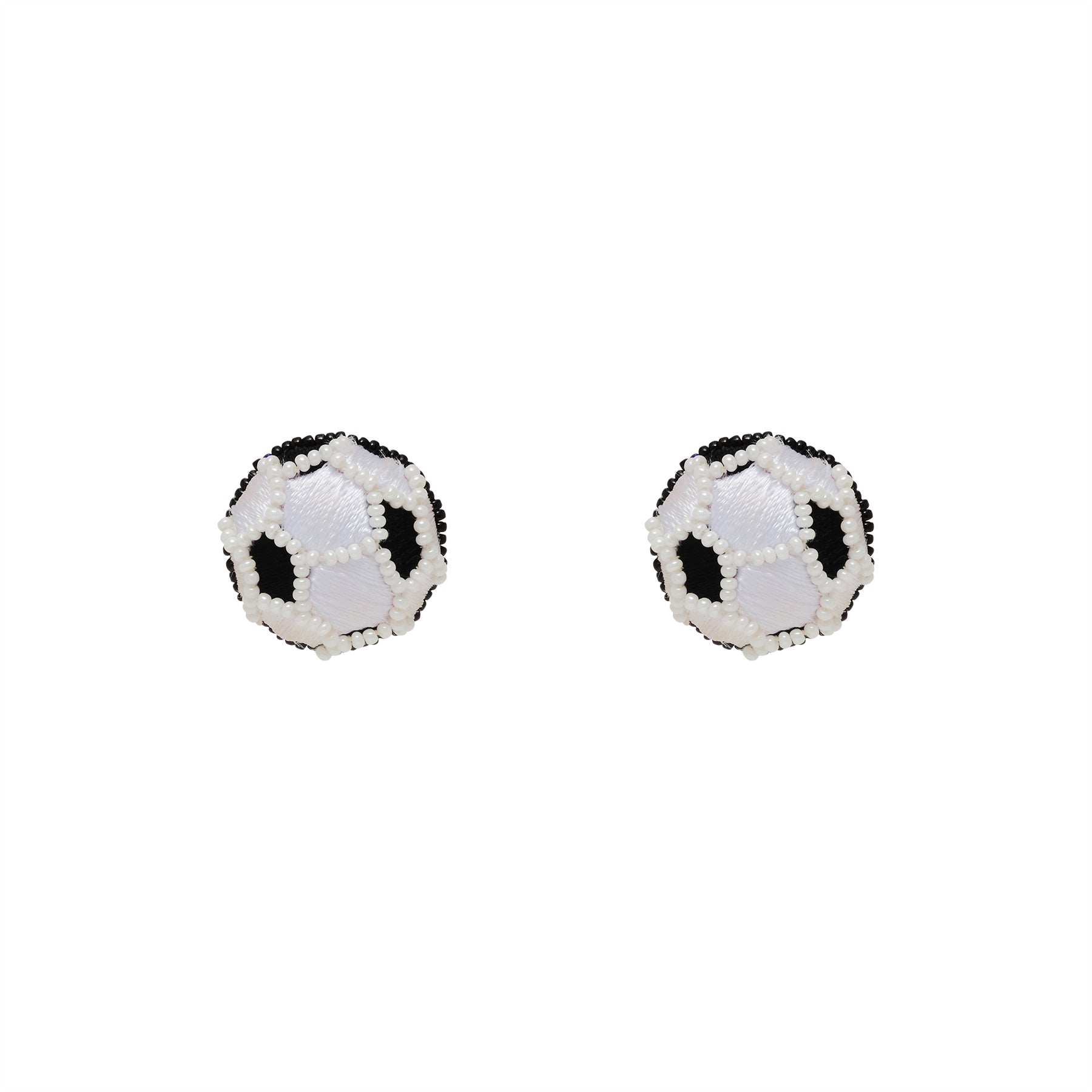 Soccer Ball Studs Black White by Mignonne Gavigan