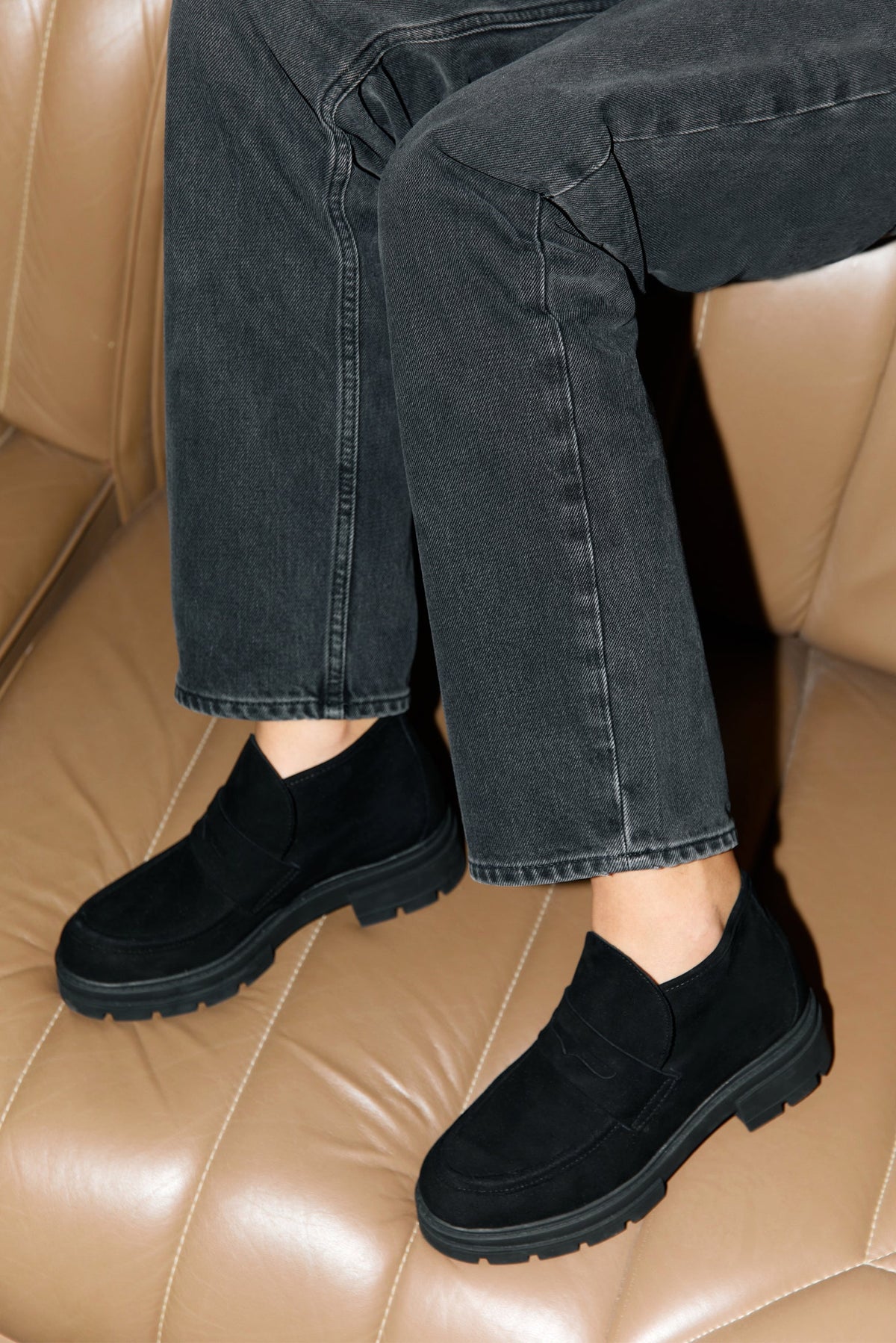 Elia Black Suede Boot by Andrea Gomez