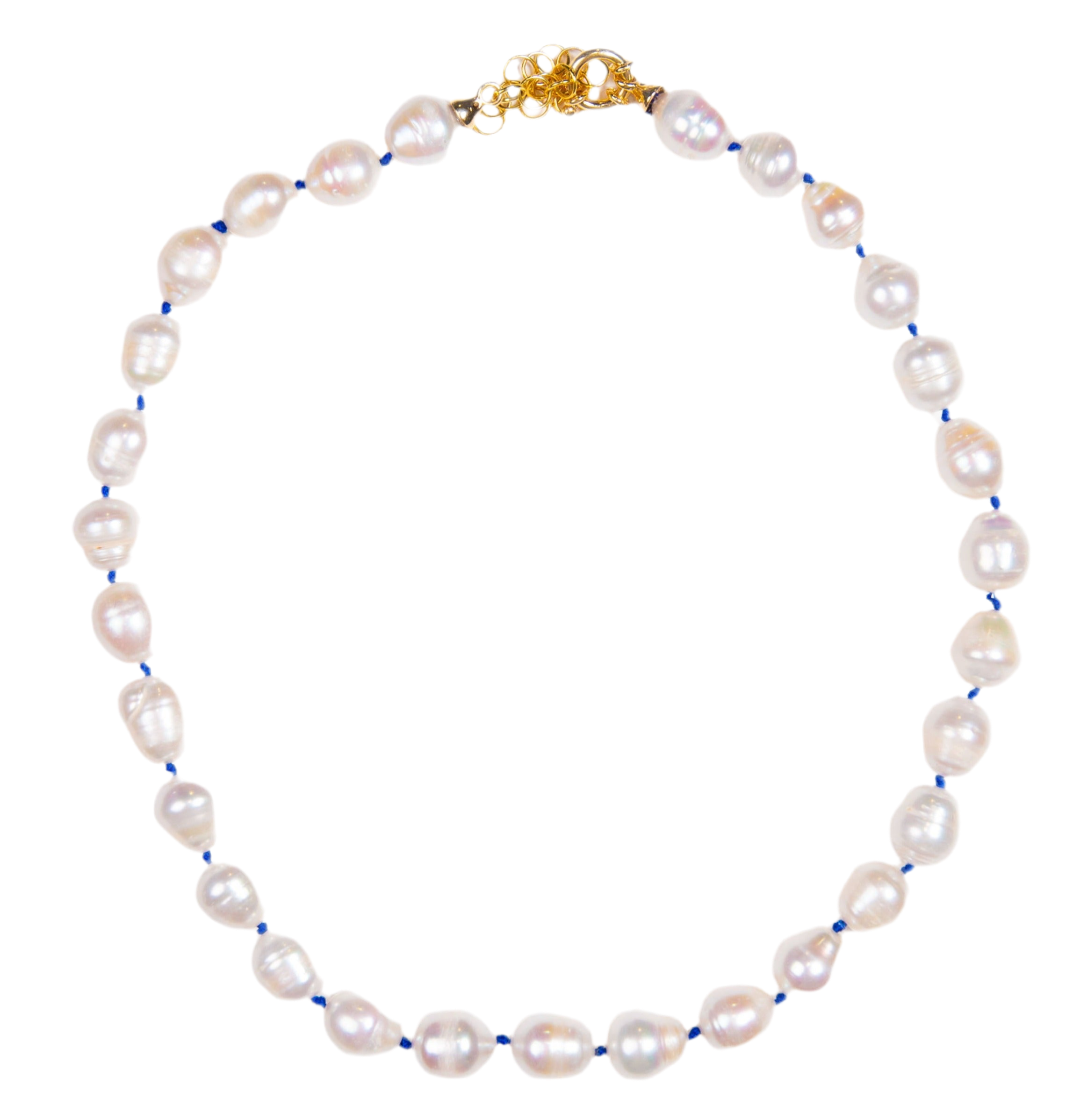 Short Biancho Pearl Necklace by Cashfana