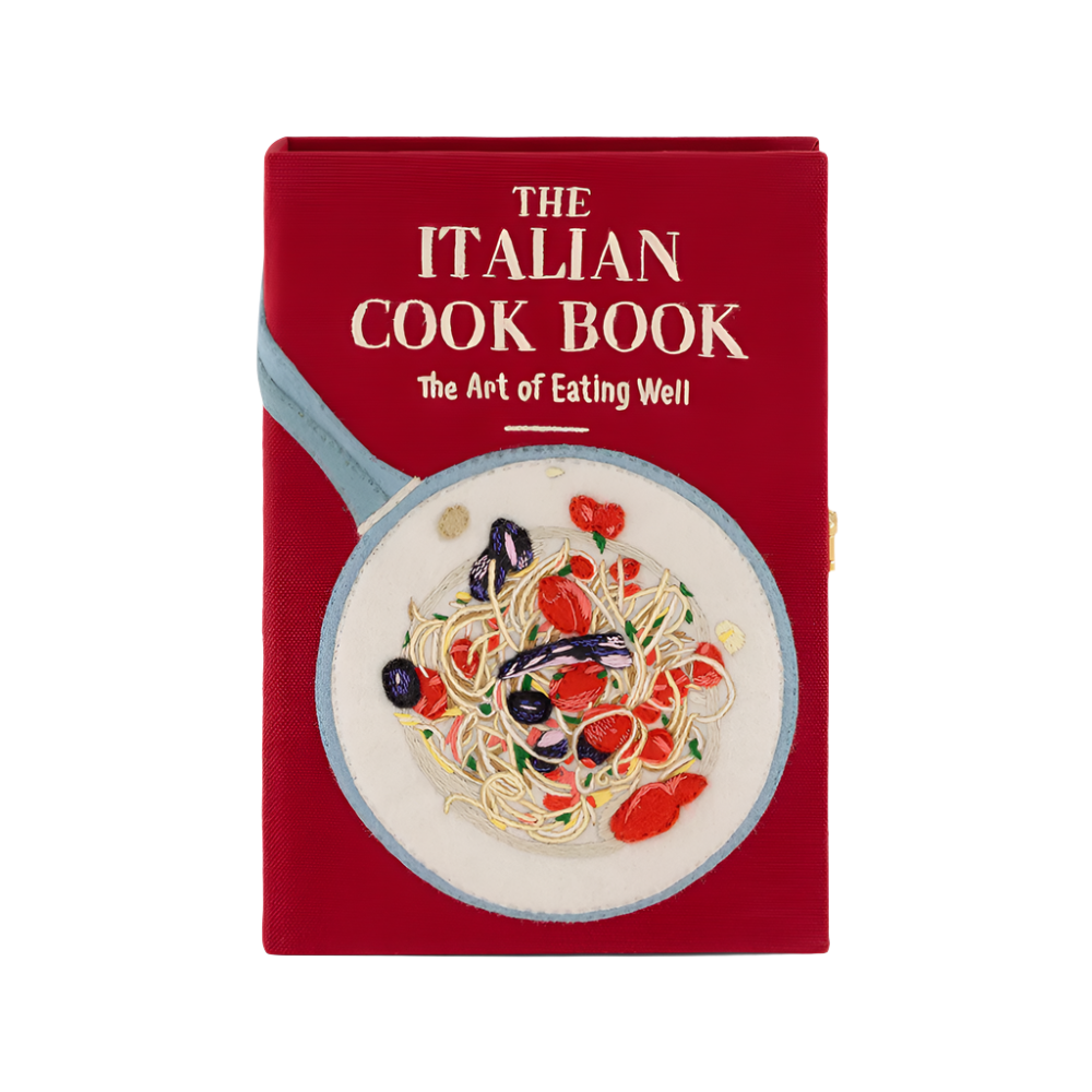 Italian Cookbook Book Clutch by Olympia Le-Tan