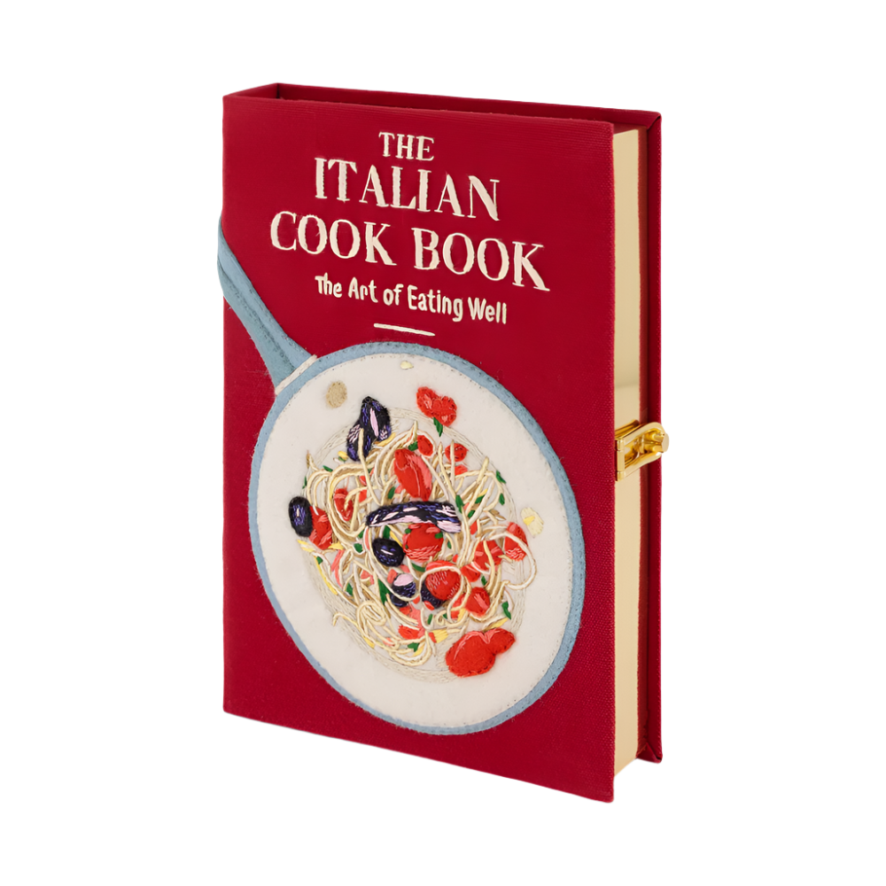 Italian Cookbook Book Clutch by Olympia Le-Tan