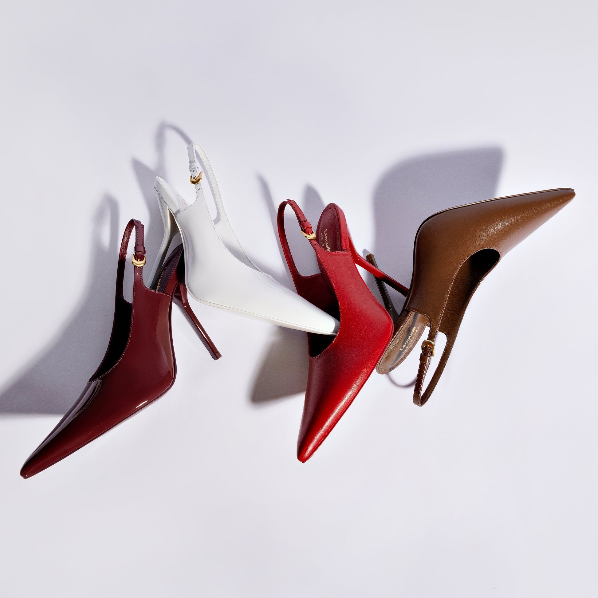 Larroudé x Altuzarra Pump In White Patent Leather by Larroudé