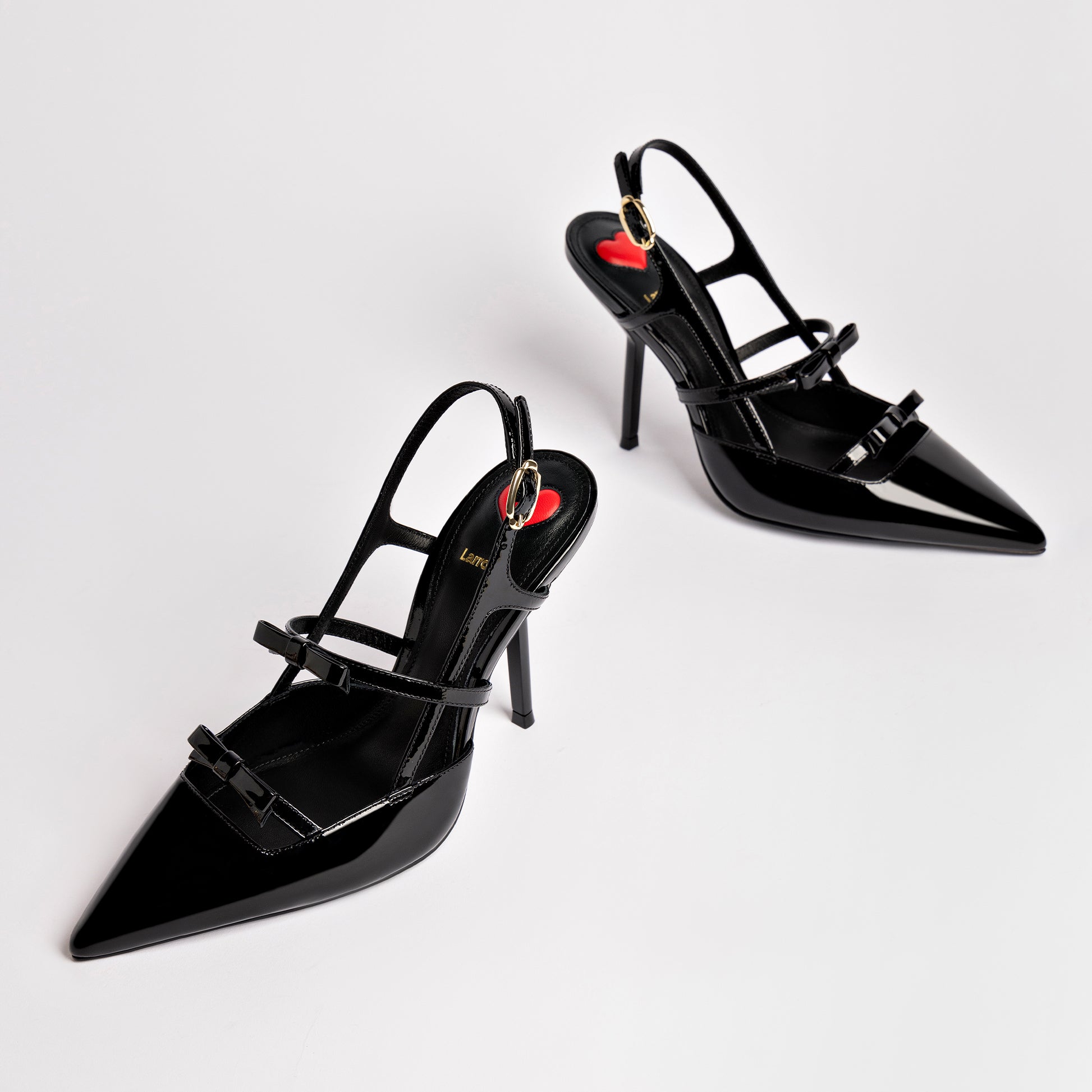 Brooks Pump In Black Patent Leather by Larroudé