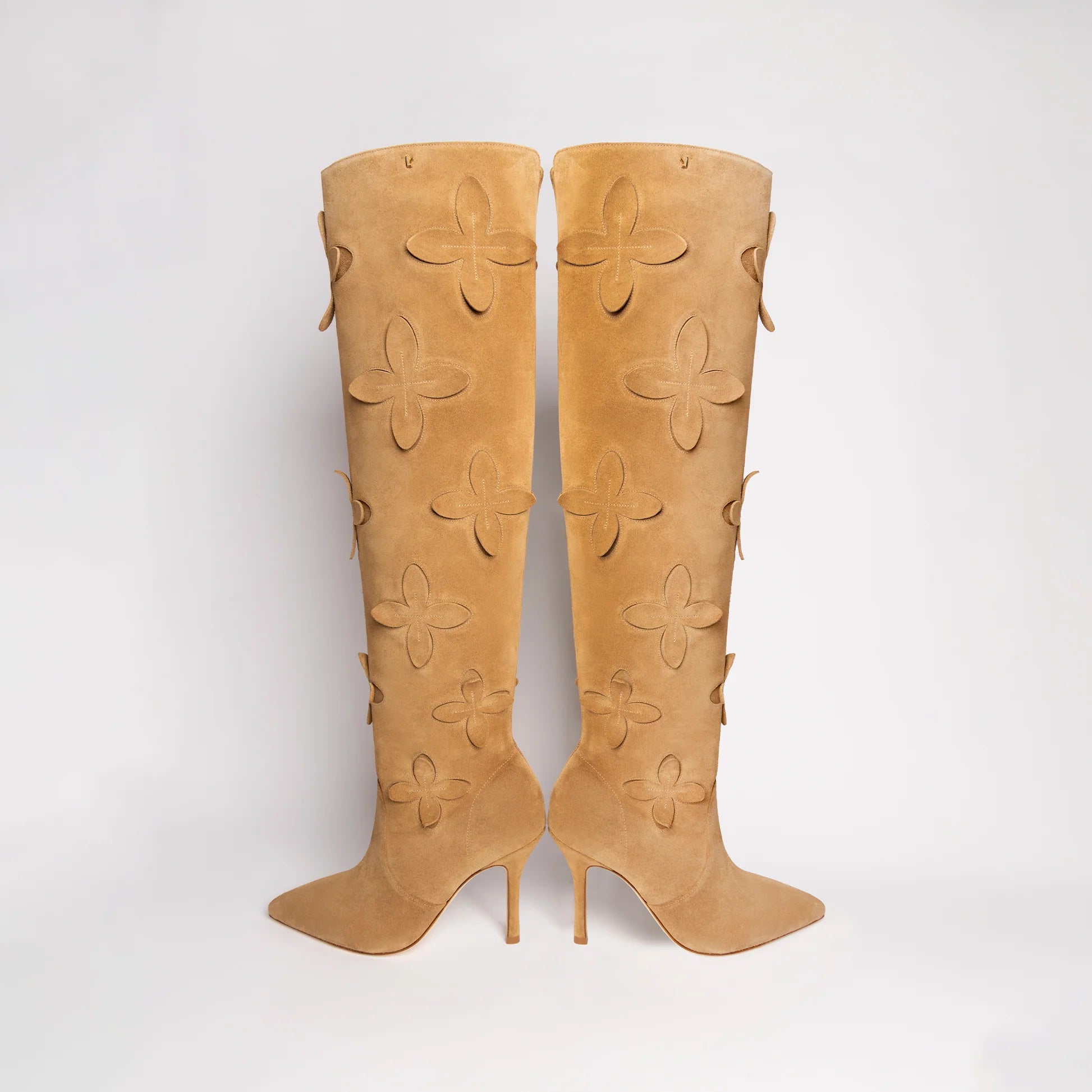 Julia Boot In Peanut Suede by Larroudé