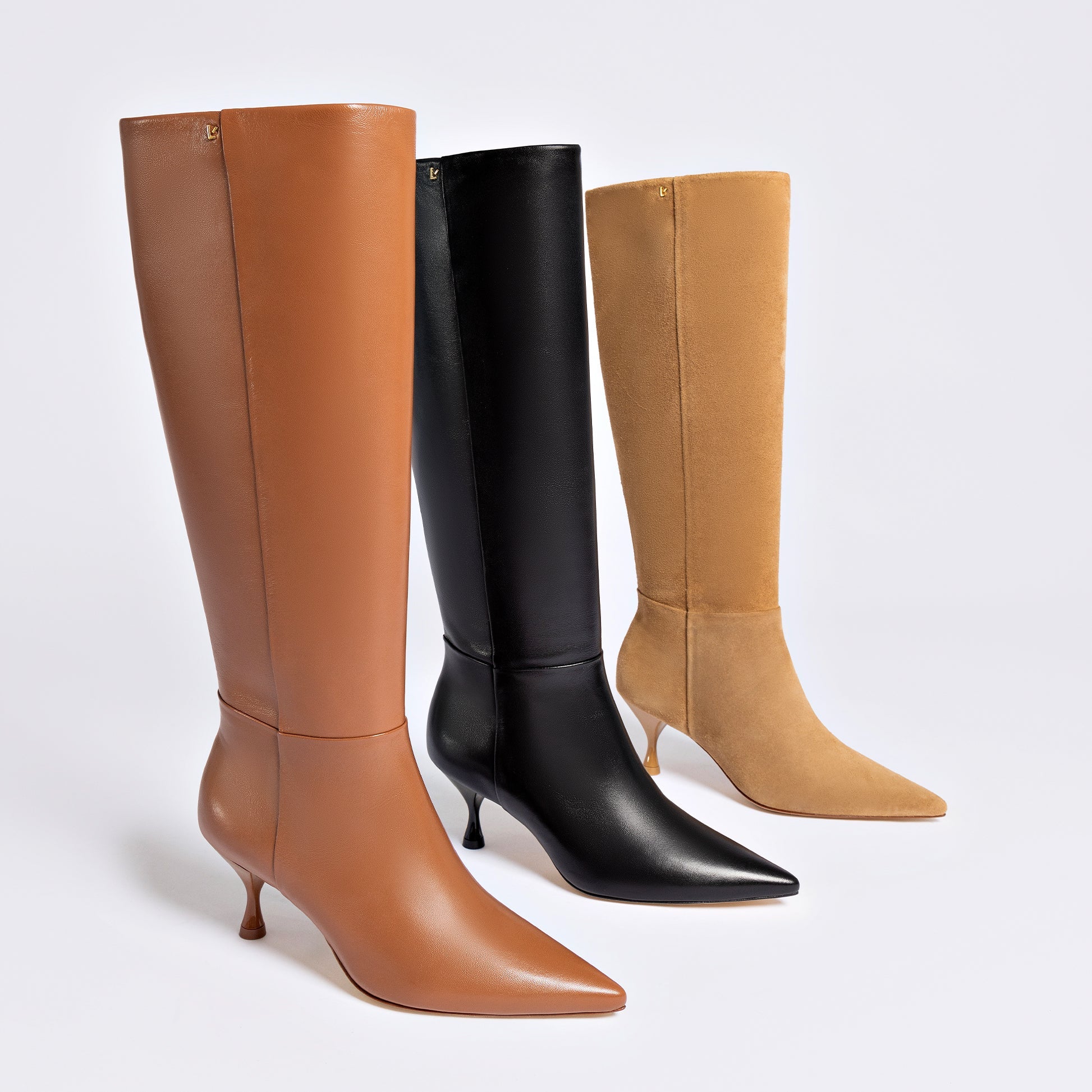 Georgia Boot In Caramel Leather by Larroudé