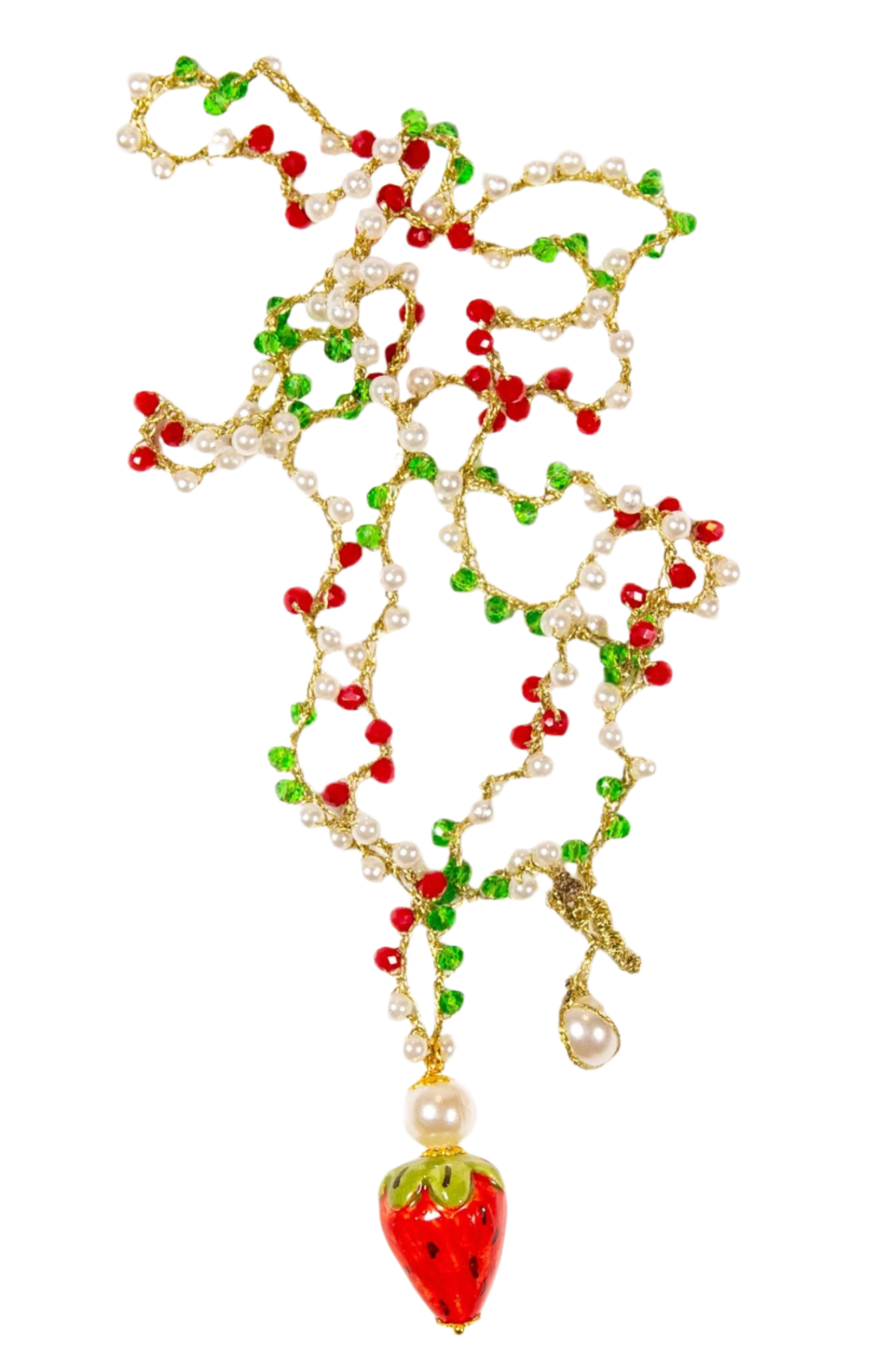 Fragola Ceramic Long Necklace by Cashfana