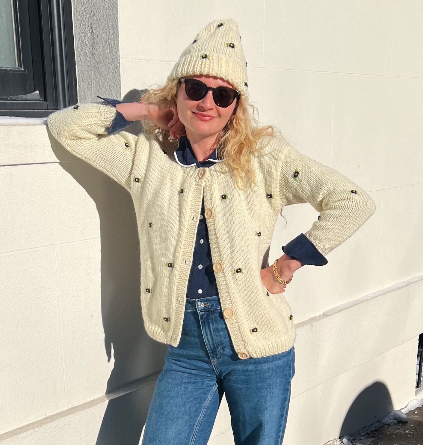 MUSCARI WOOL CARDIGAN  BY FANM MON