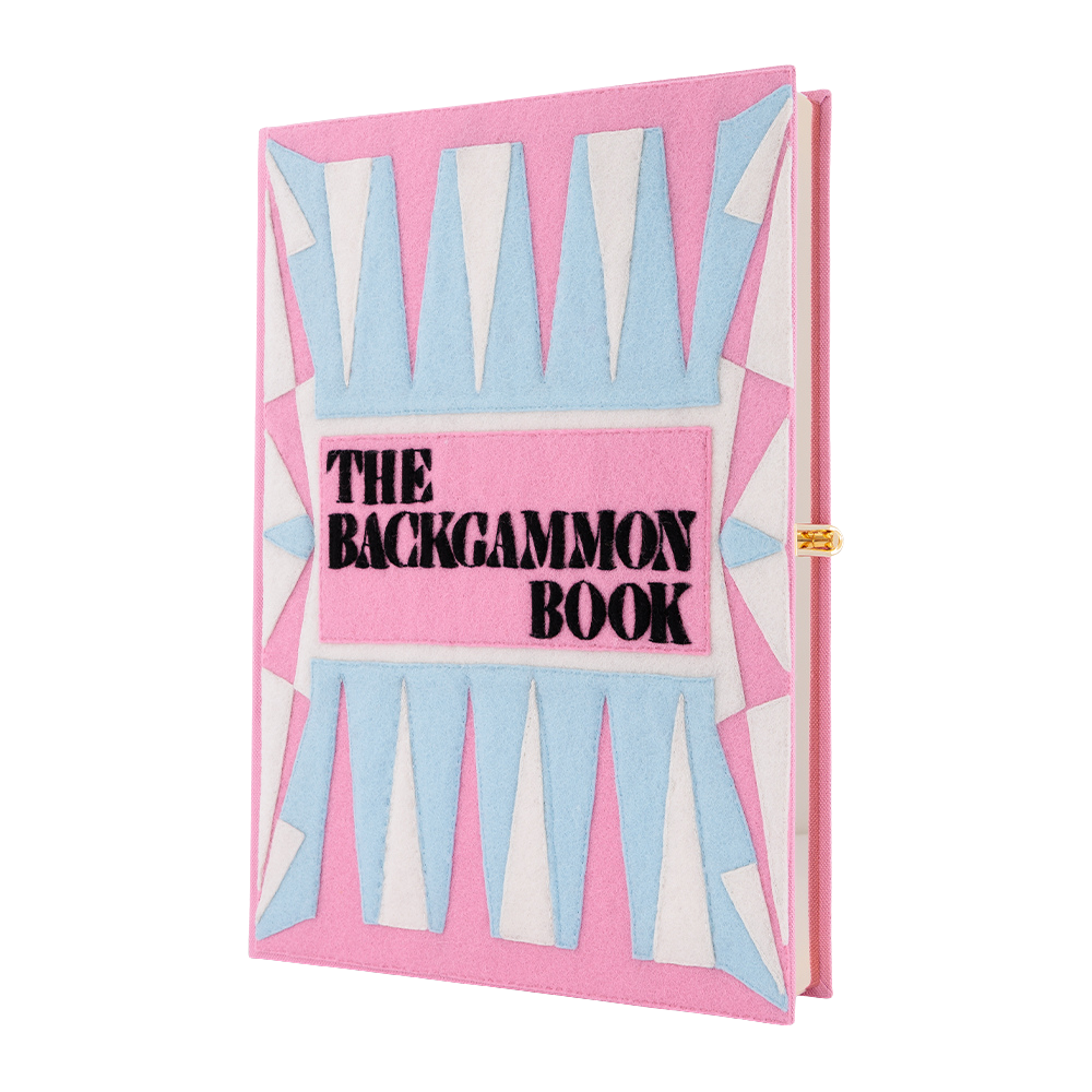 Pink Backgammon Giant Board Game Book Clutch by Olympia Le Tan