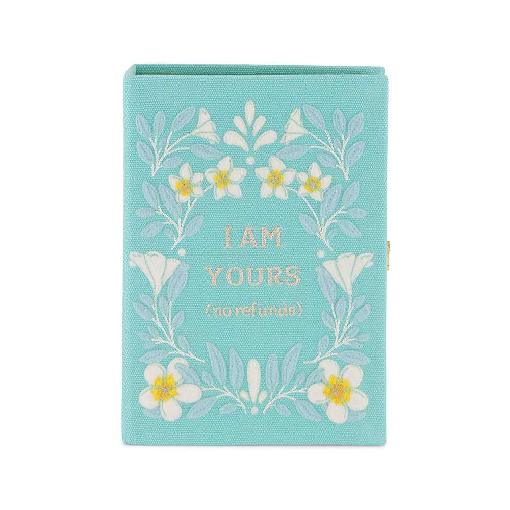 I am Yours (no refunds) Book Clutch by Olympia Le Tan