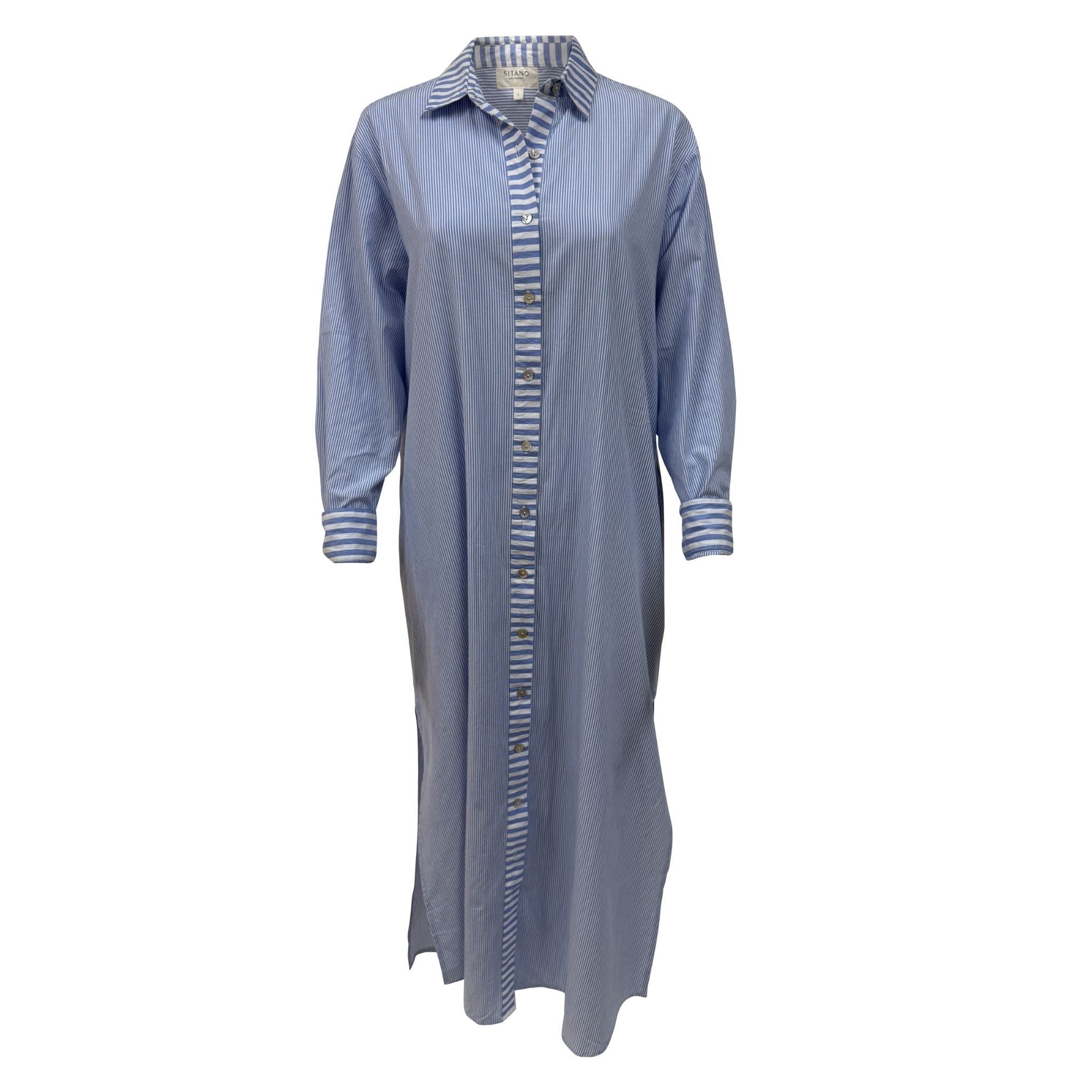 Riga Dress - Blue Stripes by Sitano