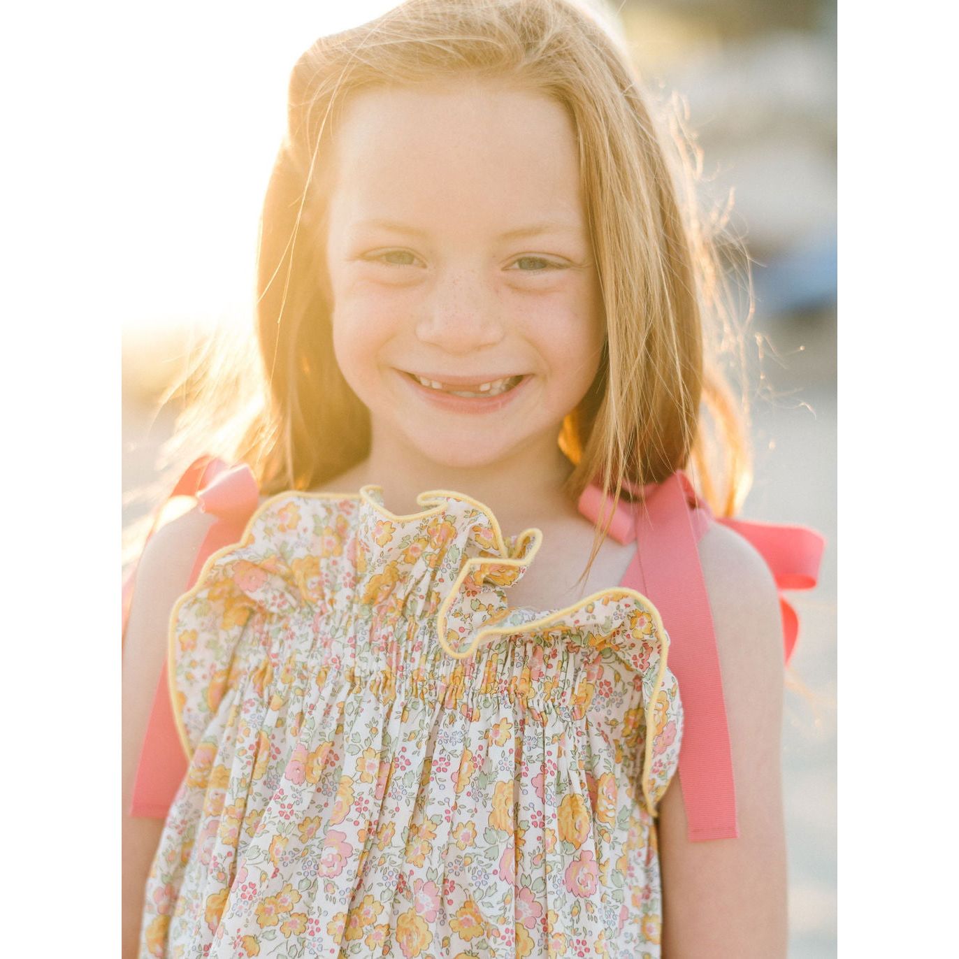 Girls' Jaime Dress in Melon Blossom Floral by Casey Marks