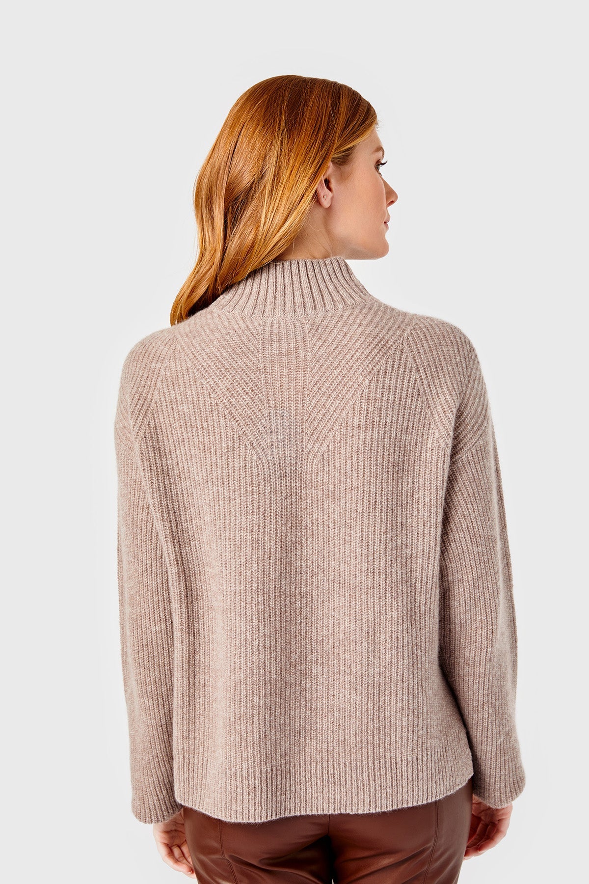 Harriet Sweater-Cashmere-Marled Biscuit by Cartolina