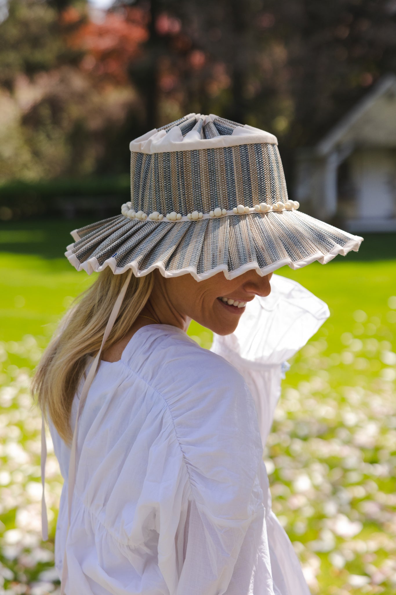 Natalie Simkins Exclusive Azure Bone | Midi Capri Hat by Lorna Murray