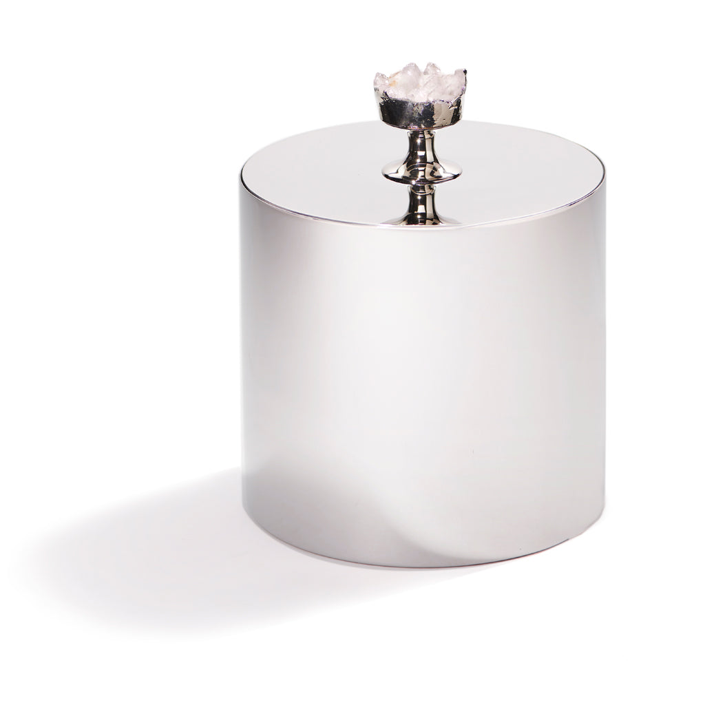 Hospitality Ice Bucket, Silver & Crystal by ANNA New York
