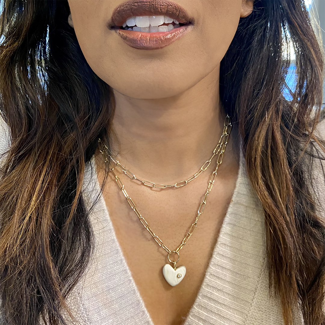 Vida Heart Charm Necklace by Akola