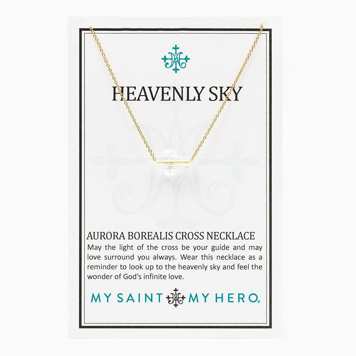 Heavenly Sky Crystal Cross Necklace by My Saint My Hero